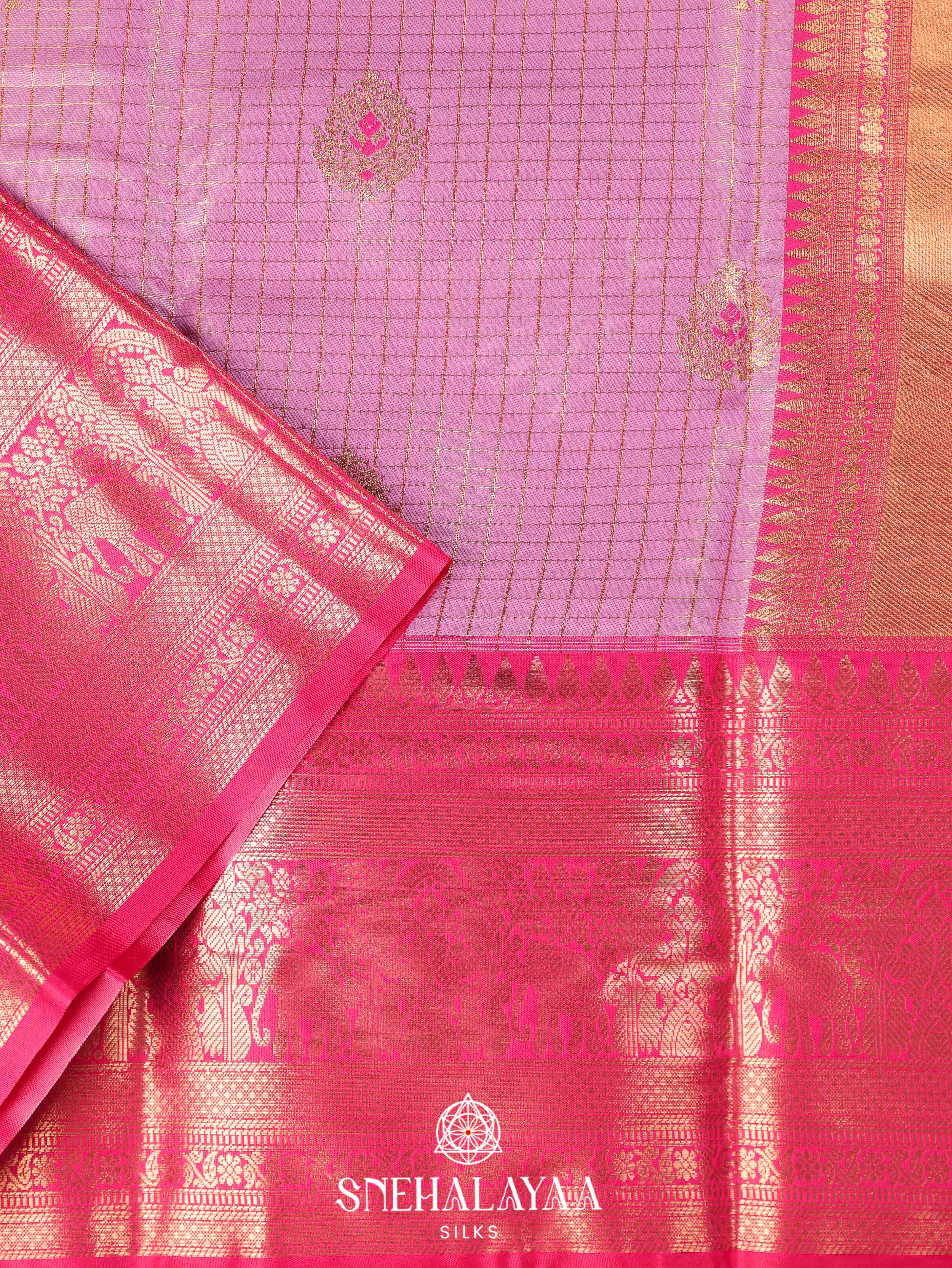 Pink Art Silk Saree