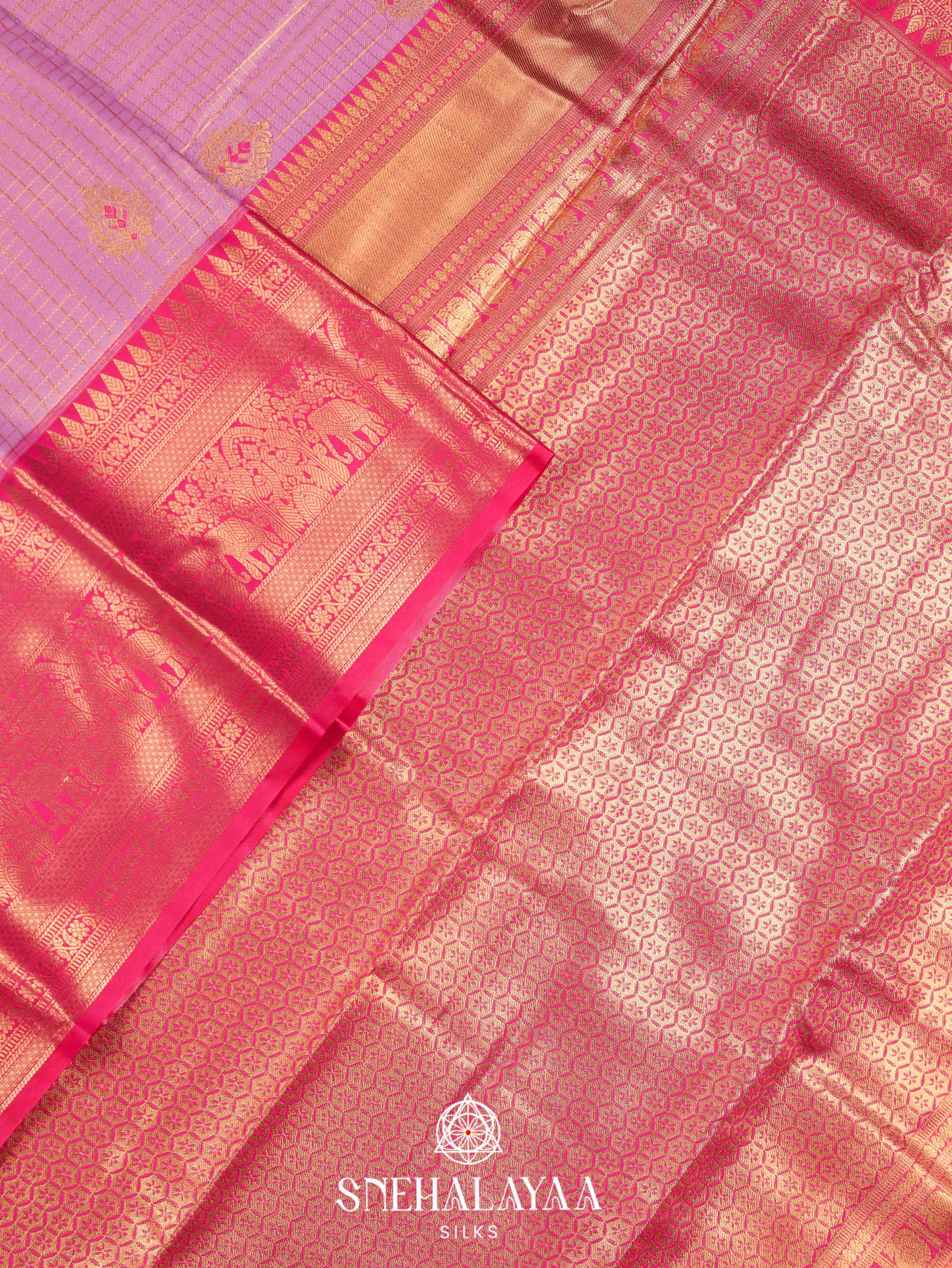 Pink Art Silk Saree