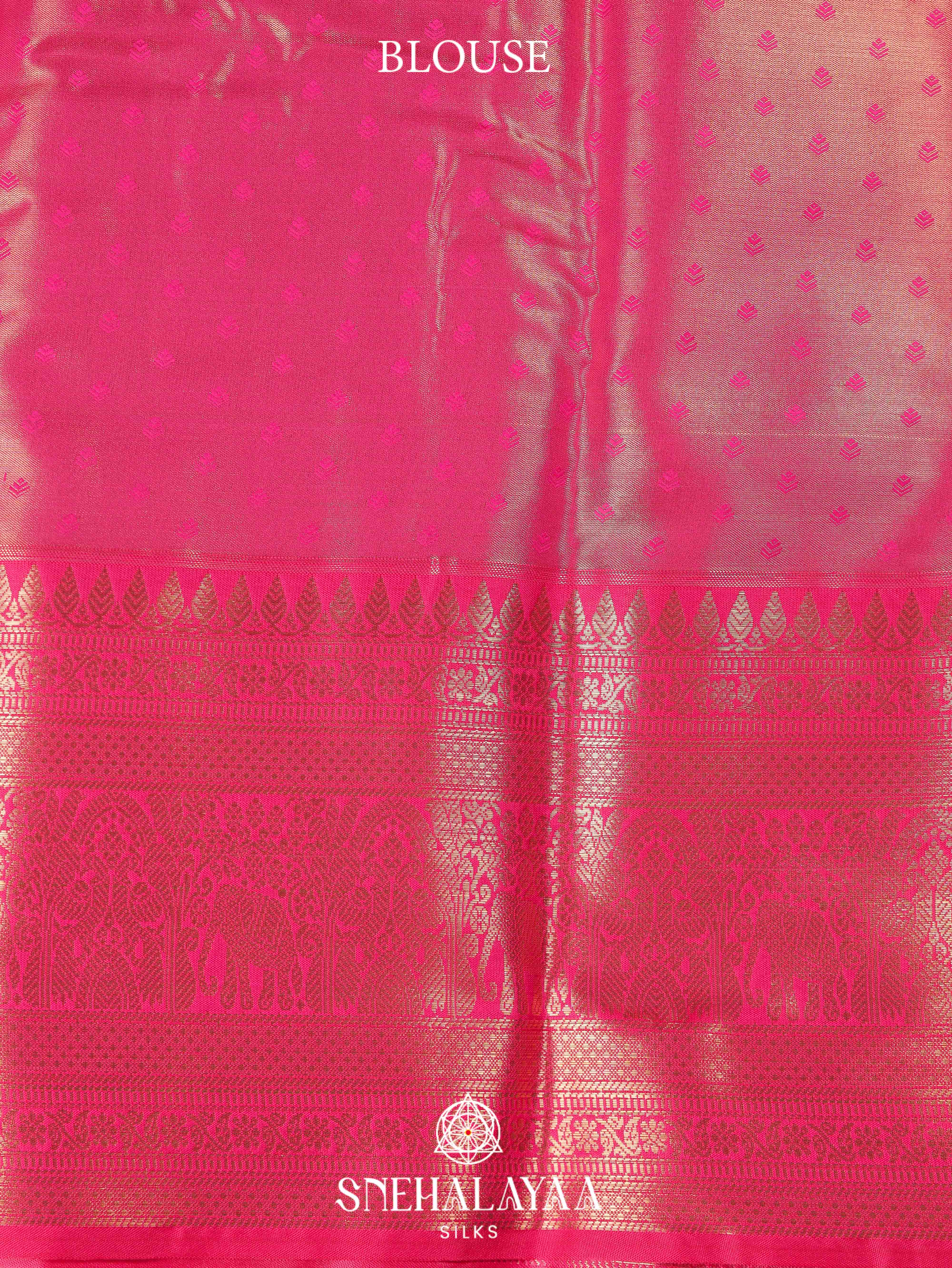 Pink Art Silk Saree