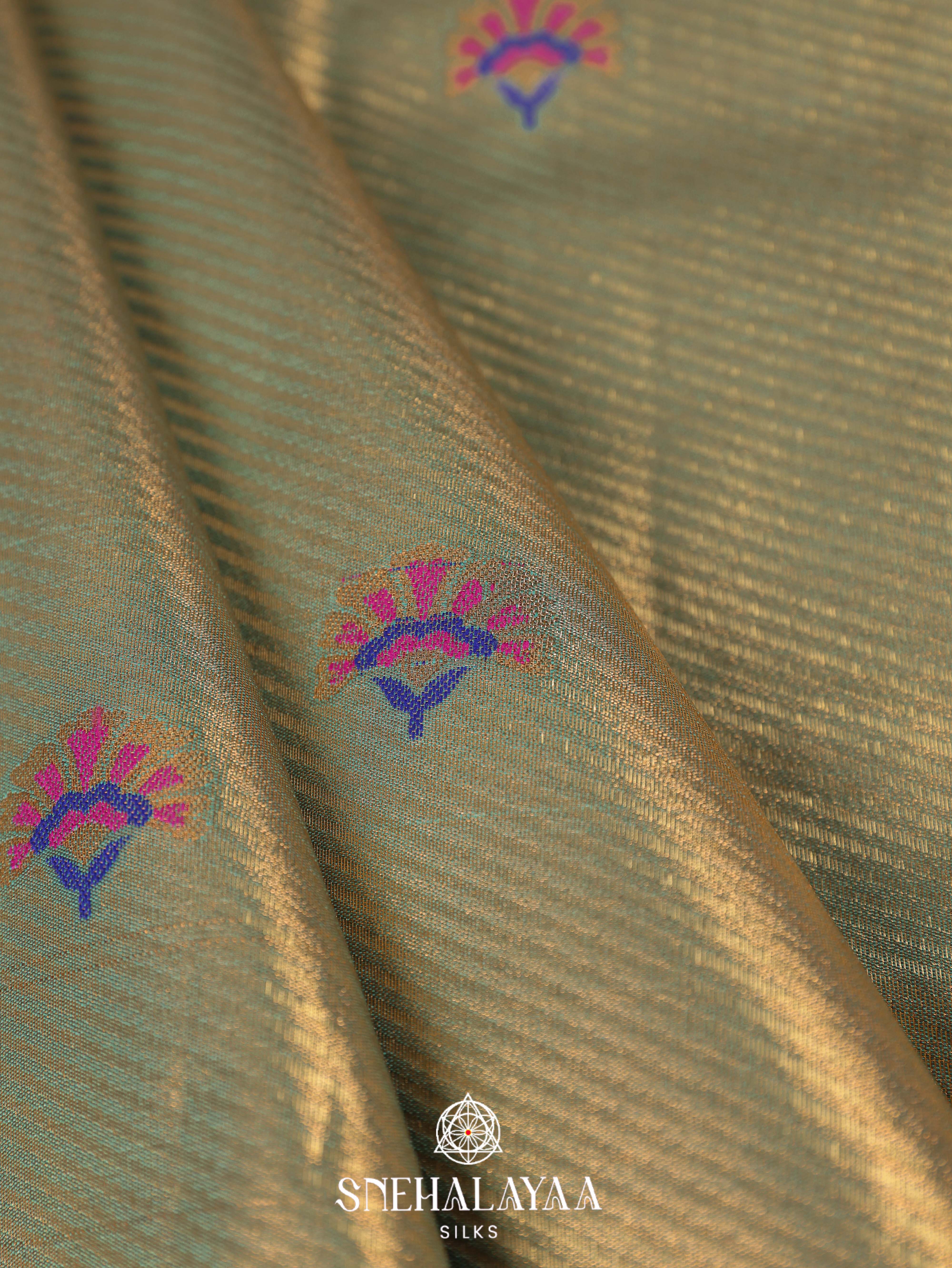 Pale Green Art Silk Saree