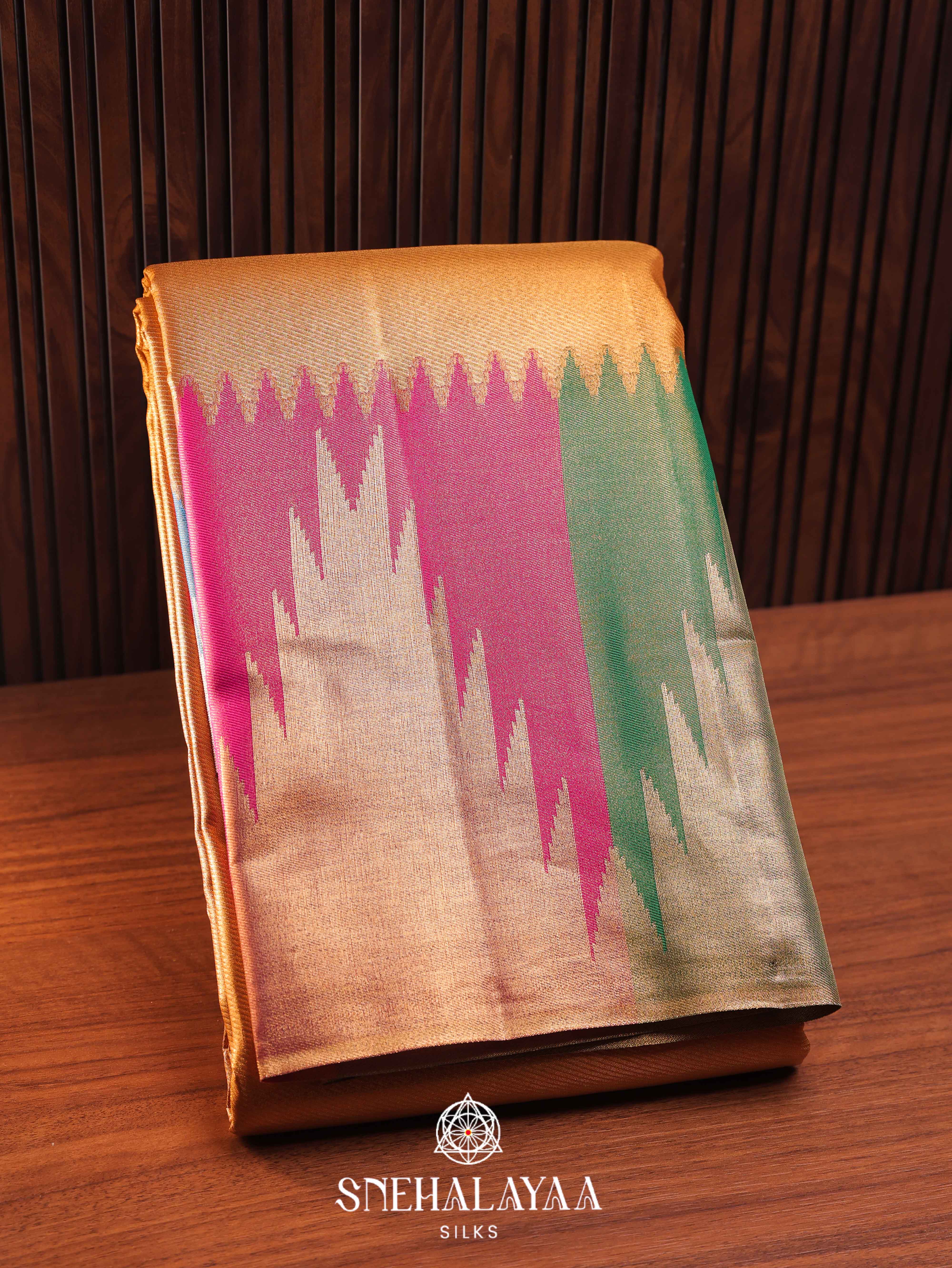 Golden Art Silk Saree