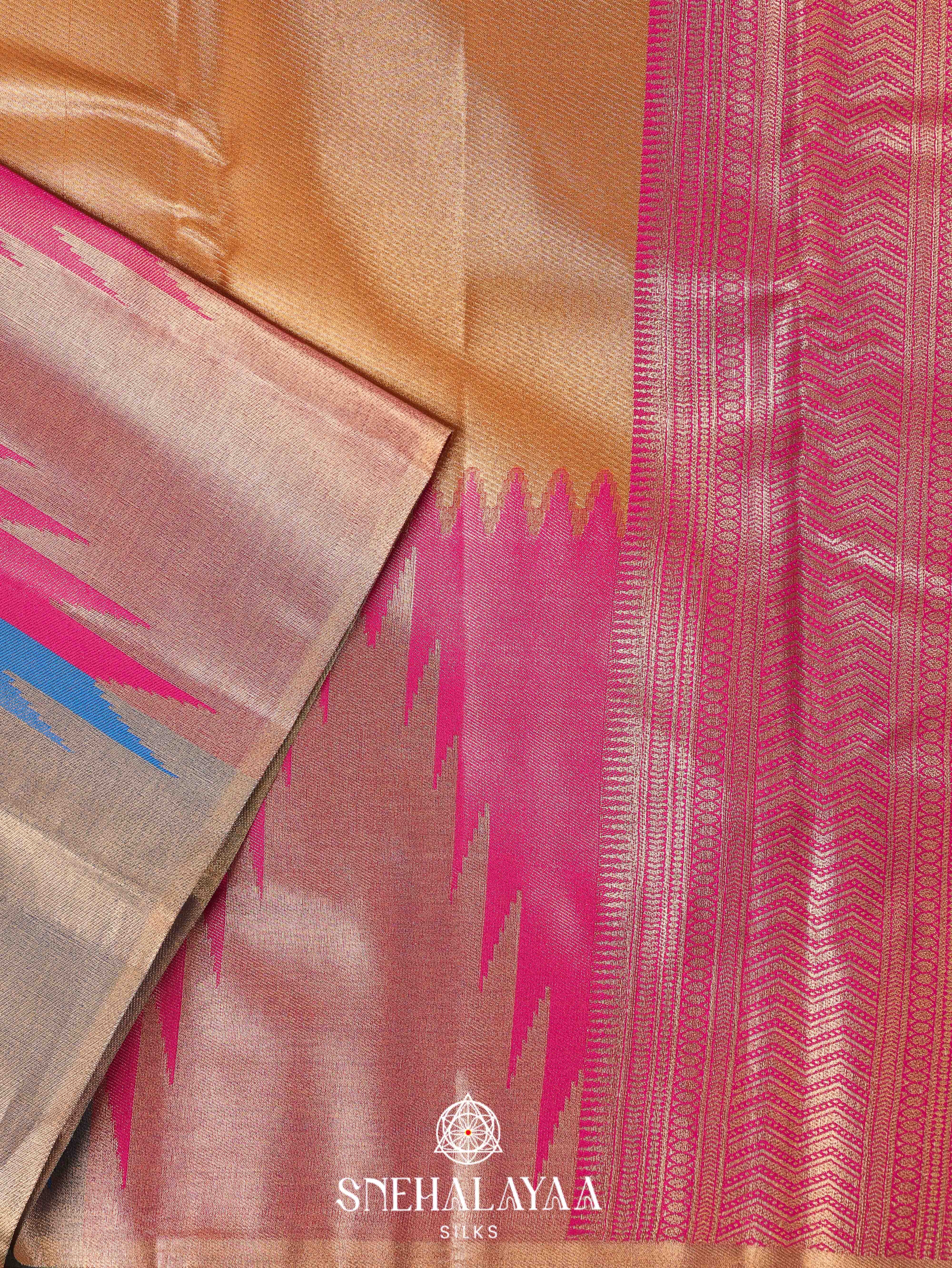Golden Art Silk Saree