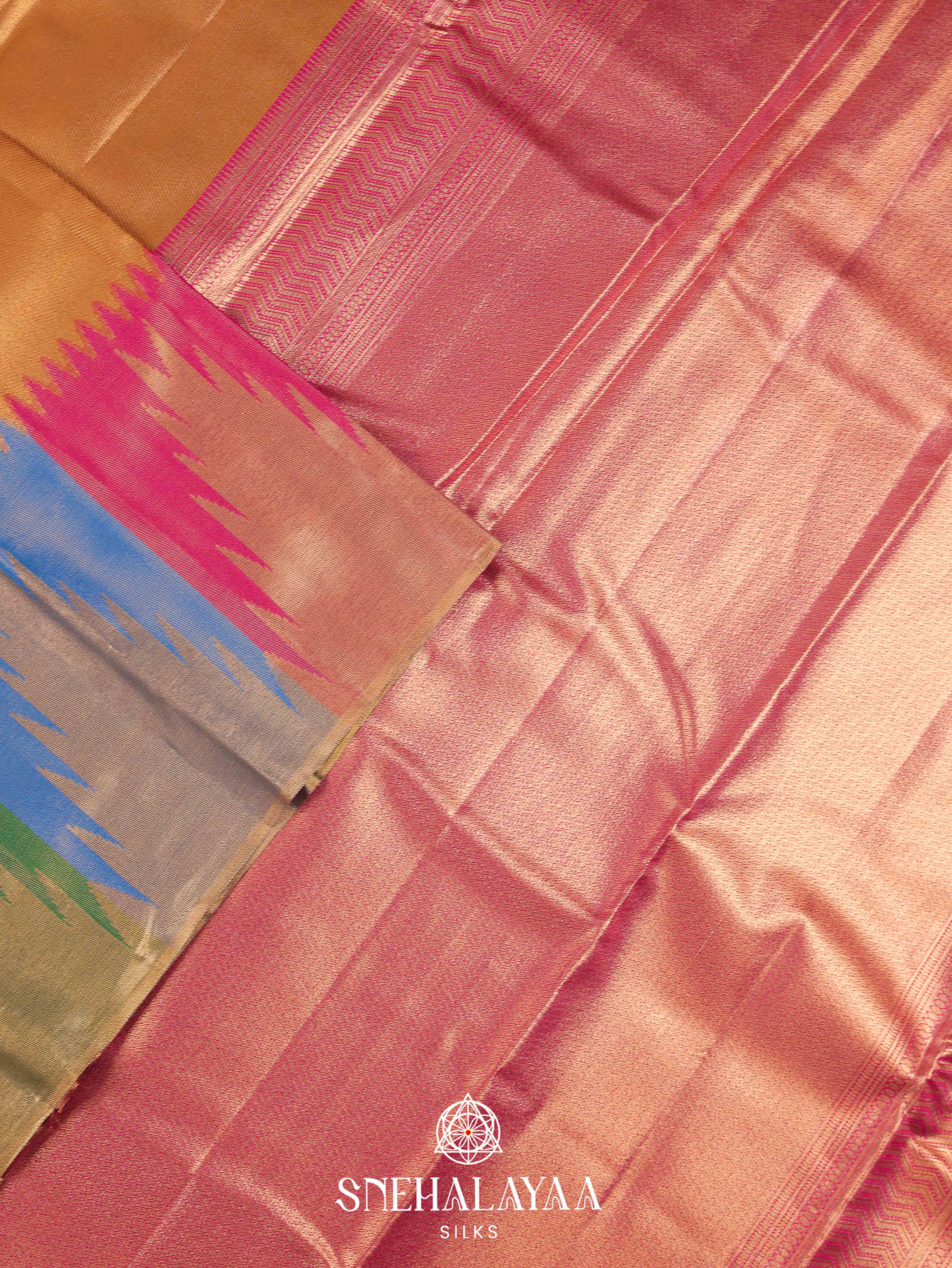 Golden Art Silk Saree