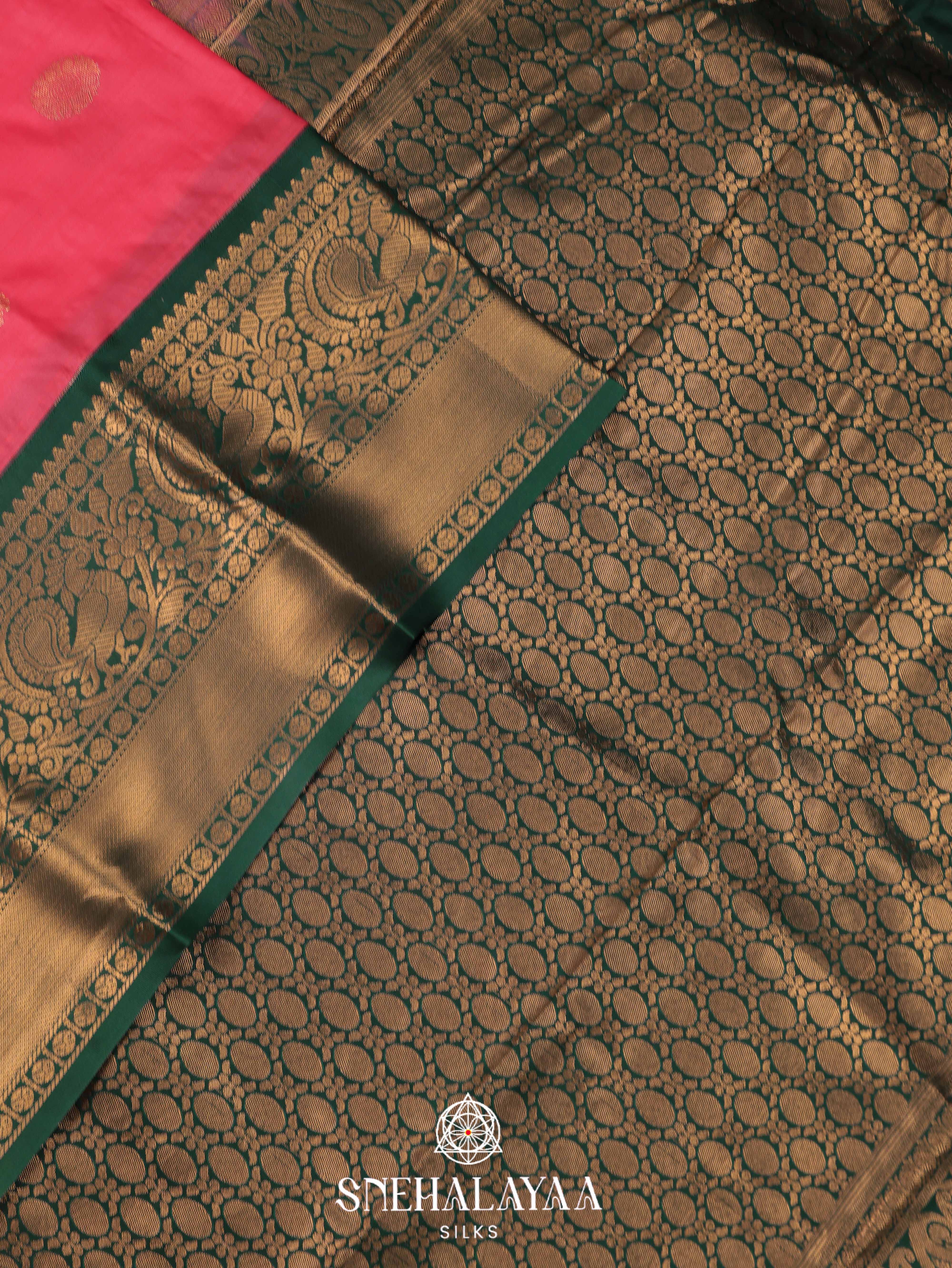 Ruby Pink Art Silk Saree