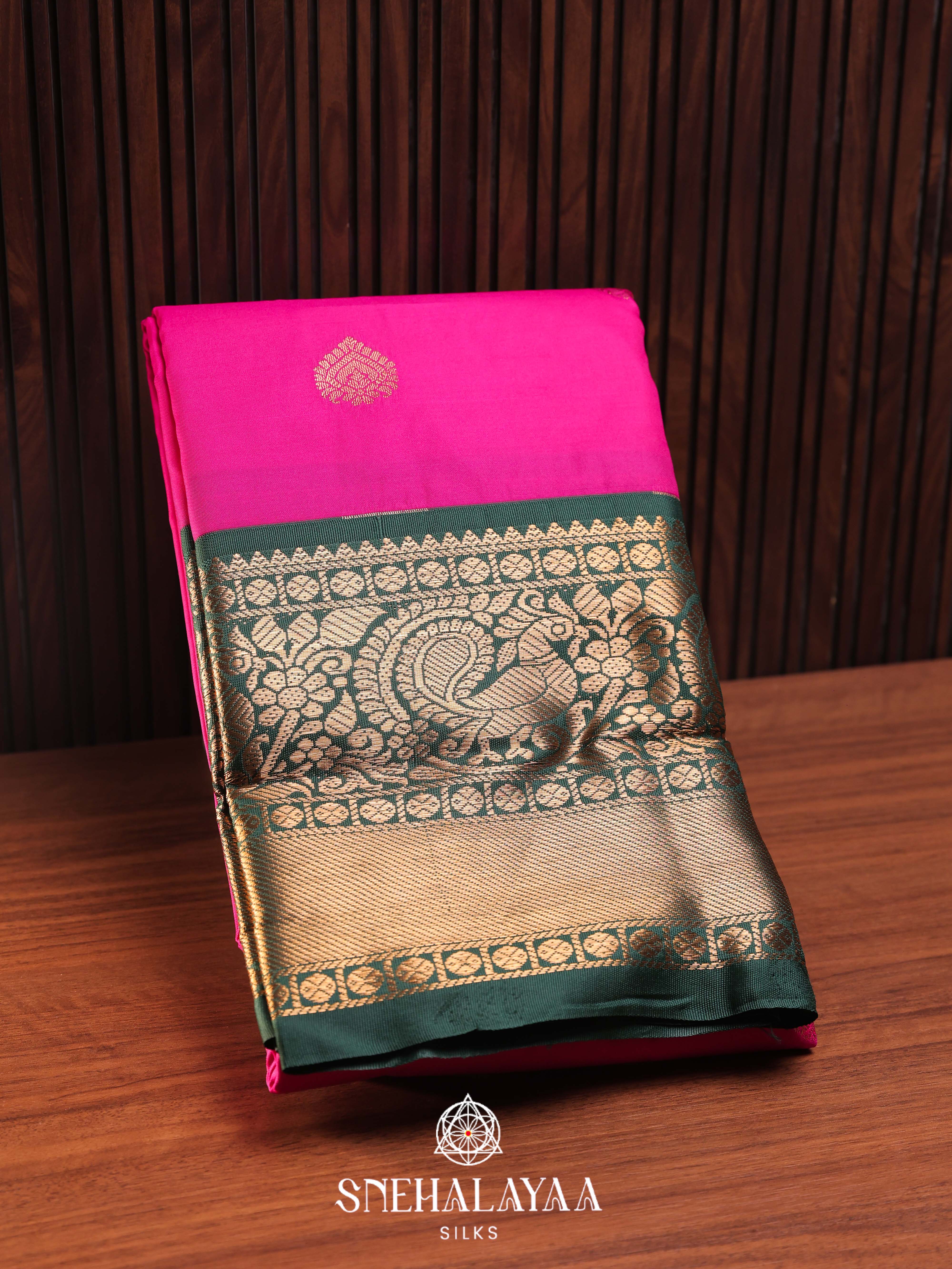 Rani Pink Art Silk Saree