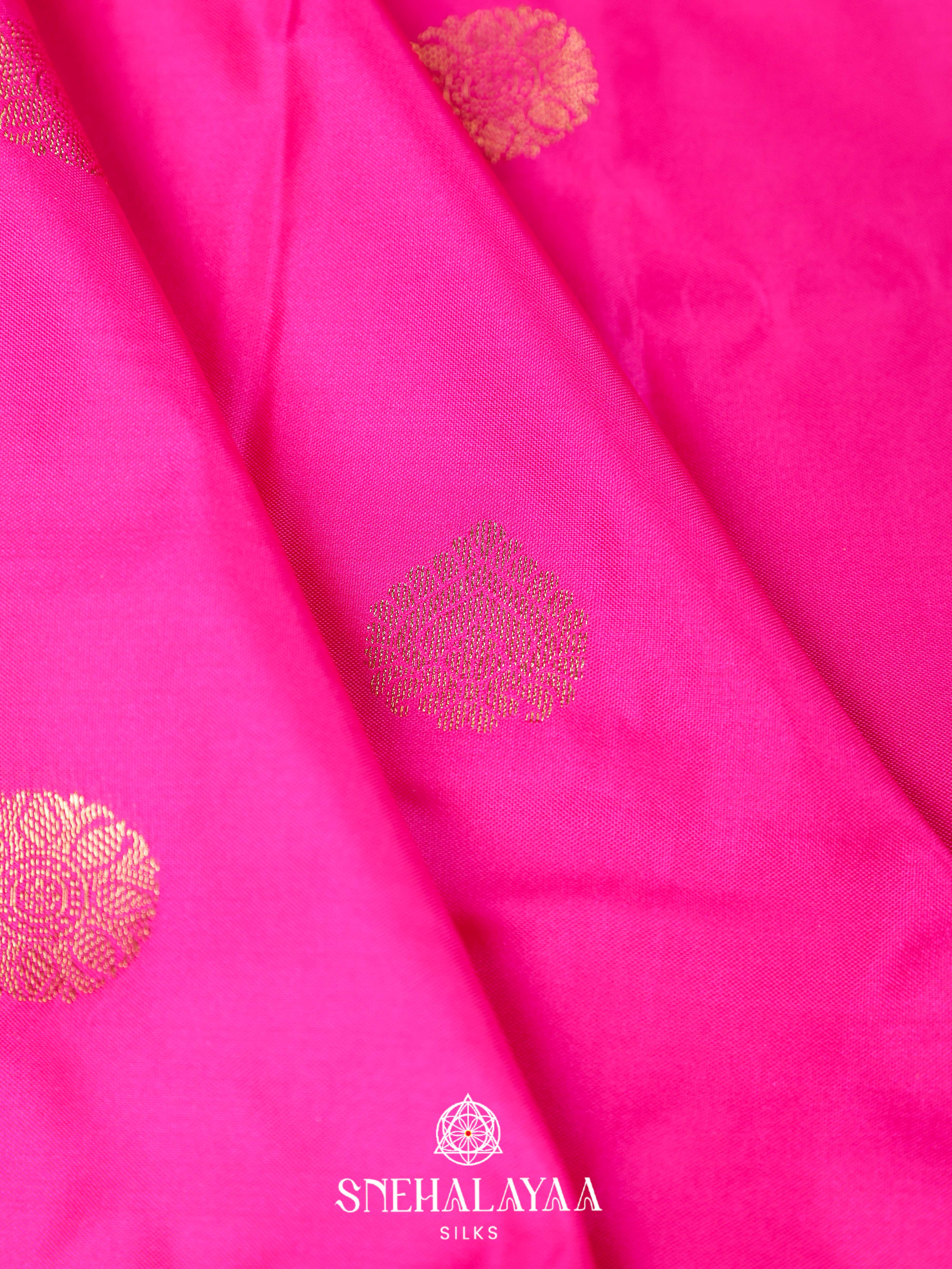 Rani Pink Art Silk Saree