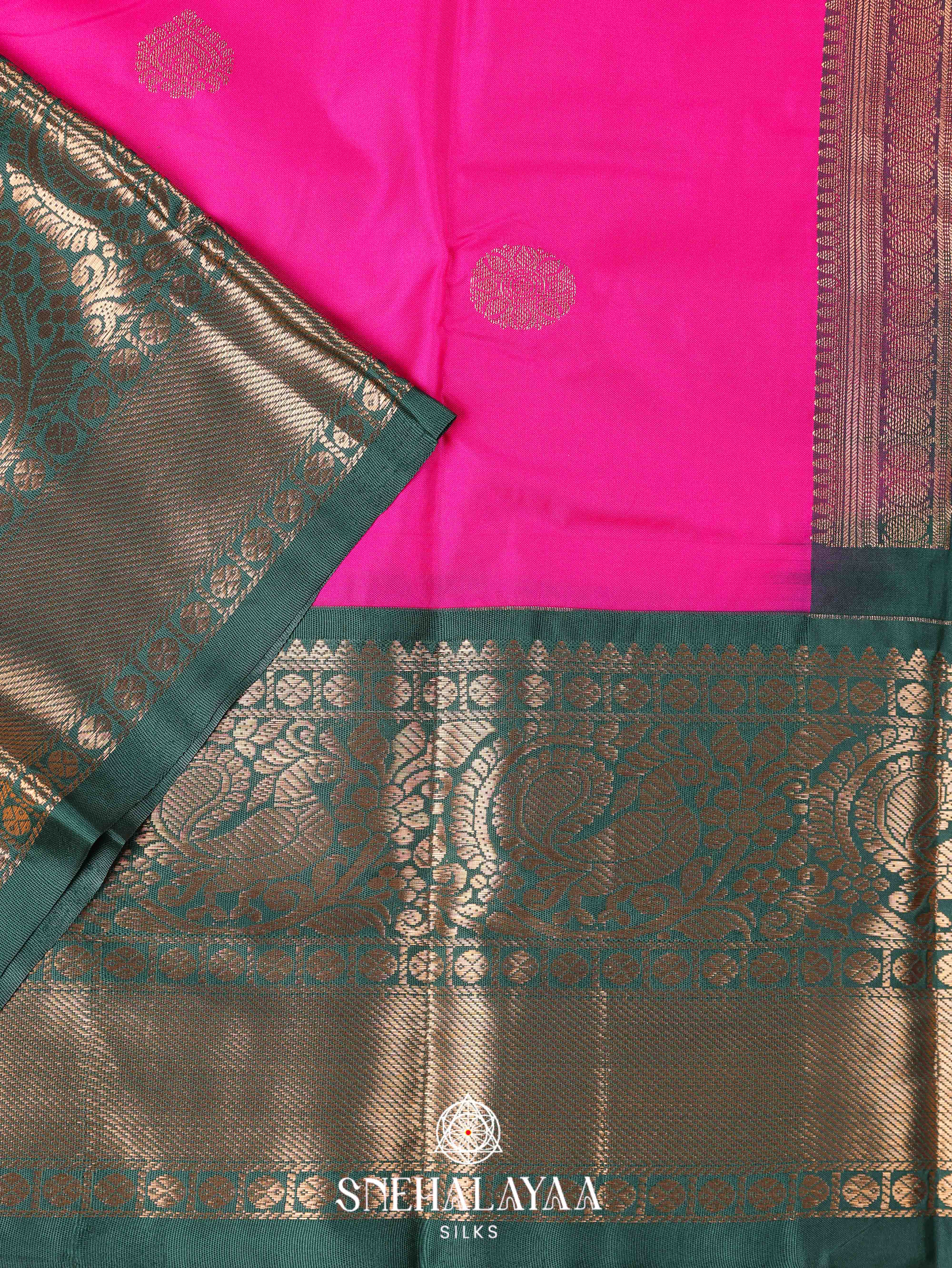 Rani Pink Art Silk Saree