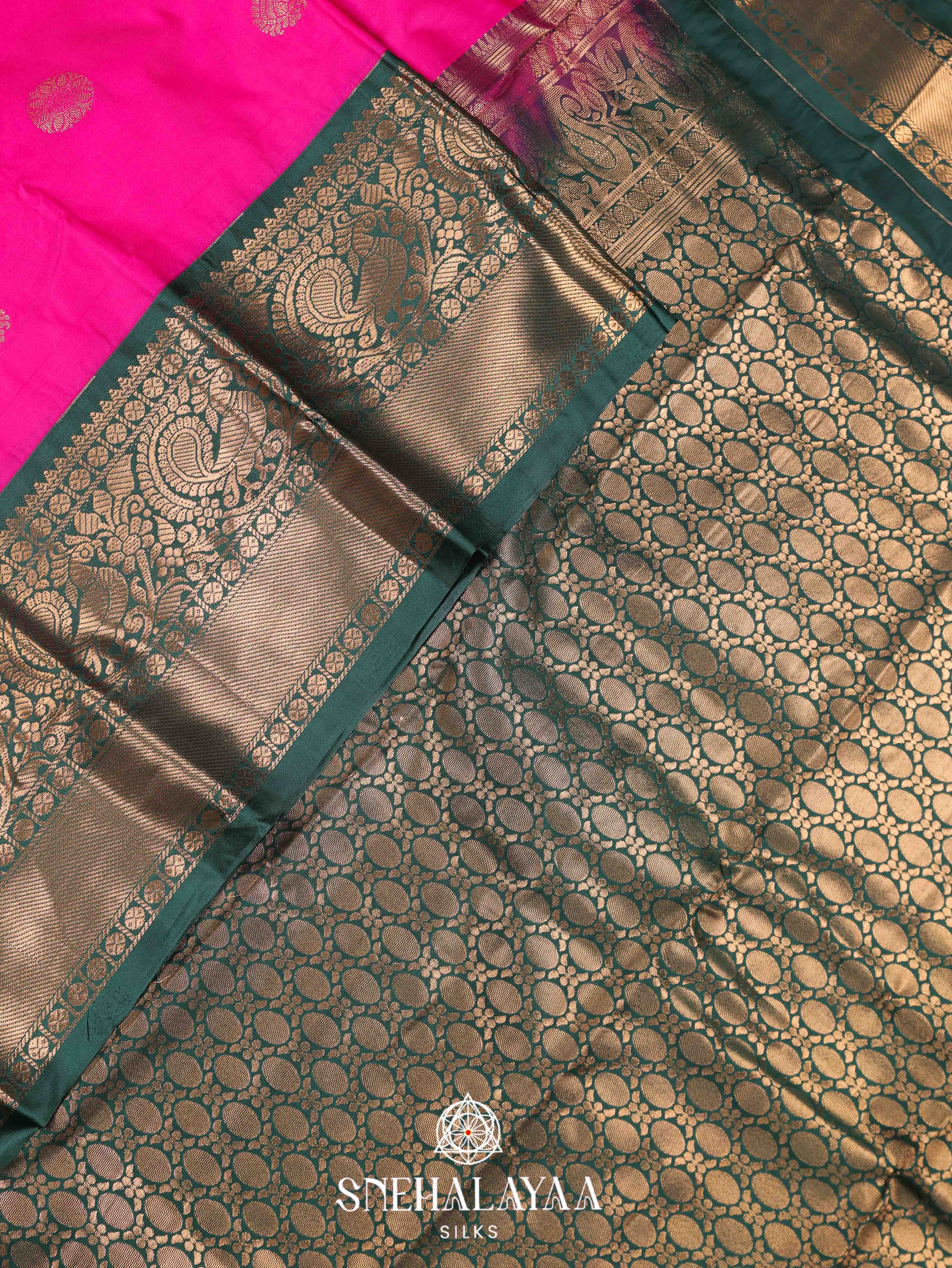 Rani Pink Art Silk Saree