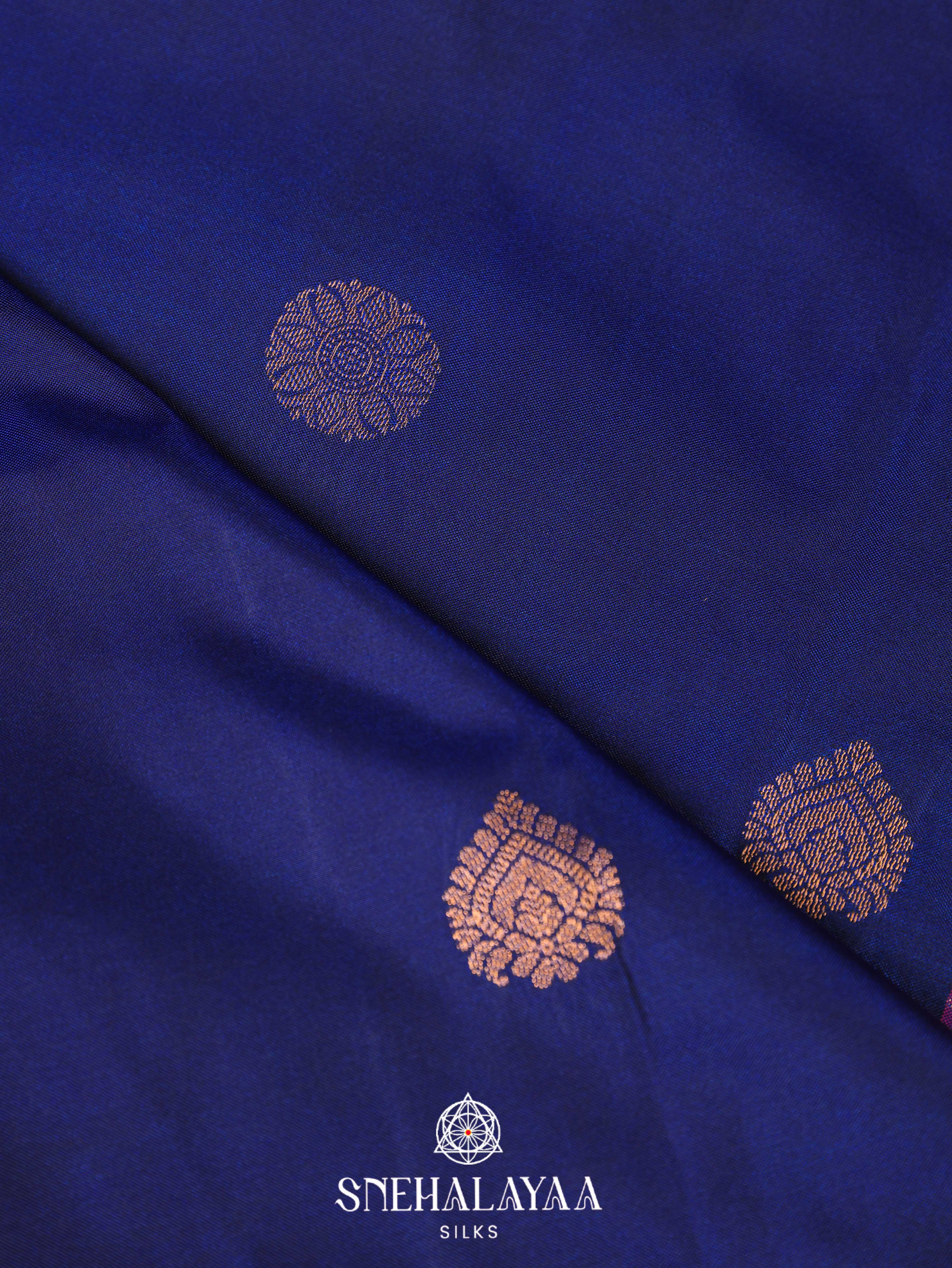 Navy Blue Art Silk Saree