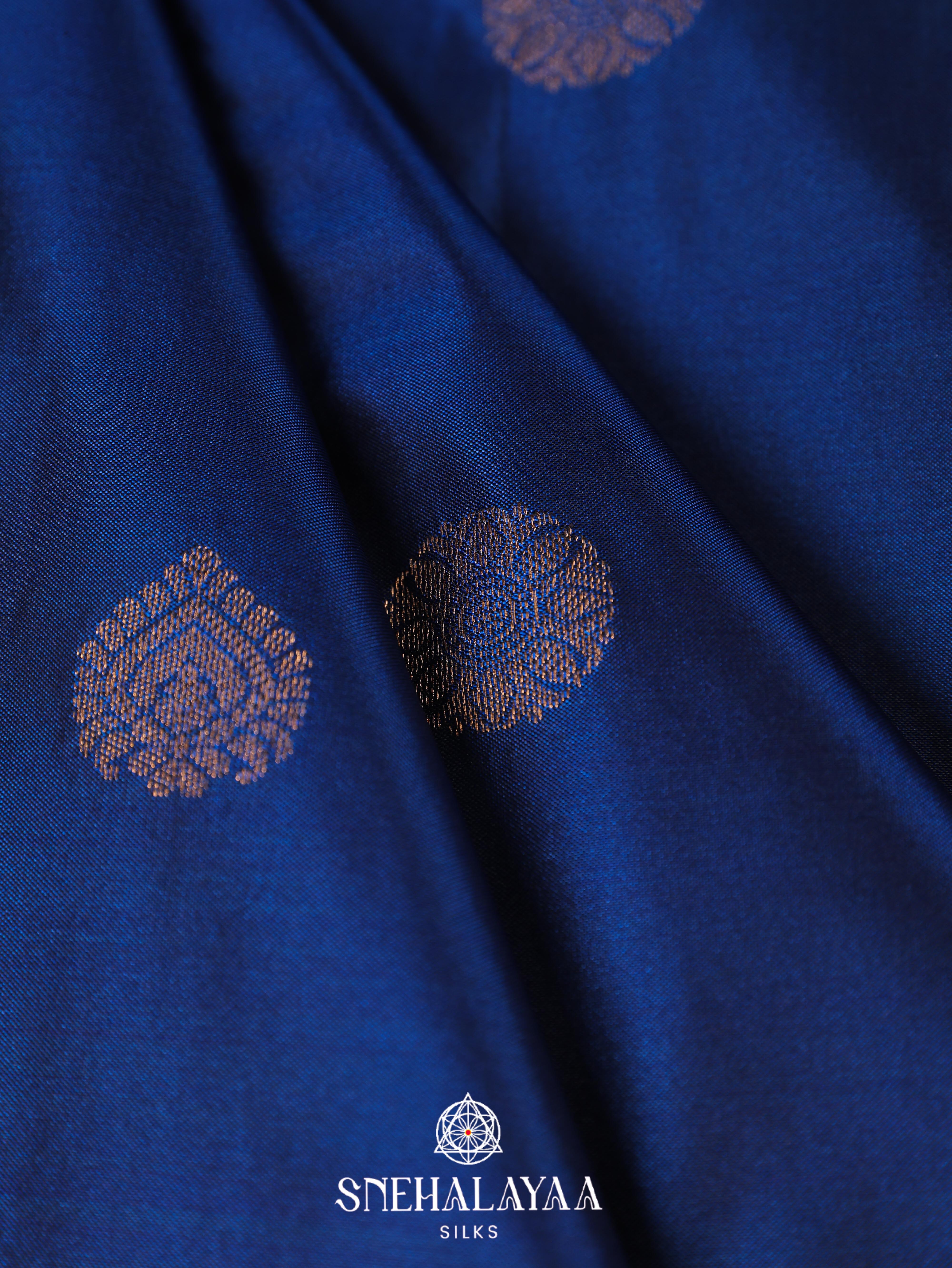 Navy Blue Art Silk Saree