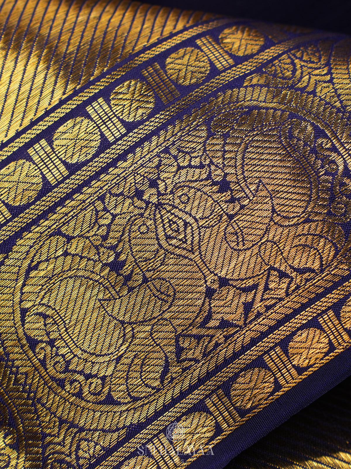 Navy Blue Kanjivaram Silk Saree