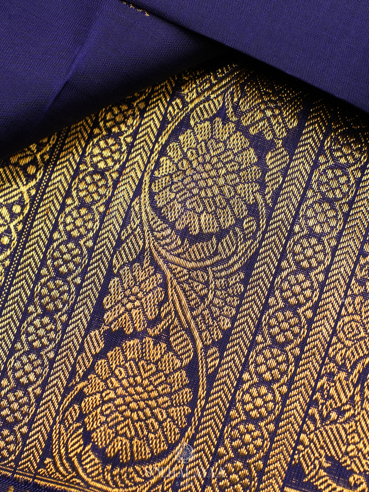 Navy Blue Kanjivaram Silk Saree