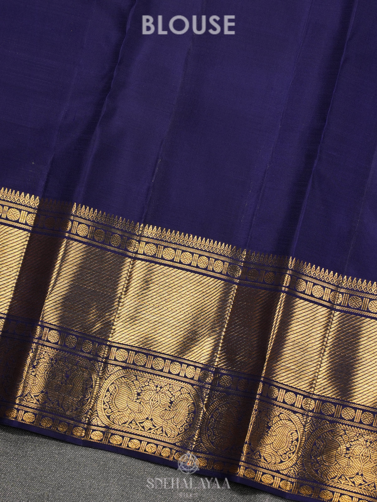 Navy Blue Kanjivaram Silk Saree
