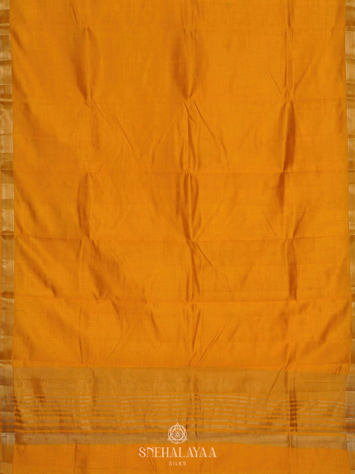 Mango Yellow Raw Silk Saree