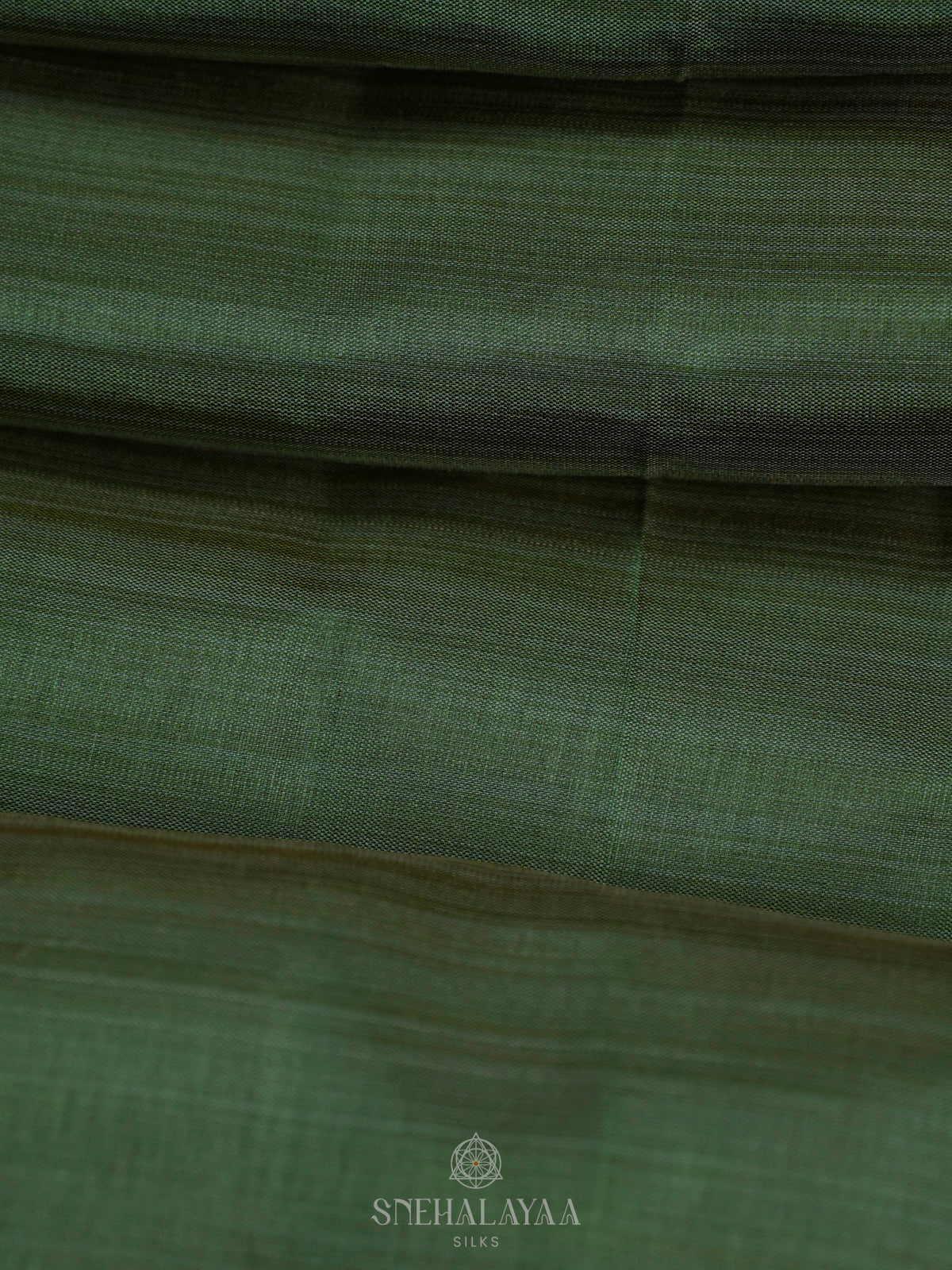 Forest Green Raw Silk Saree