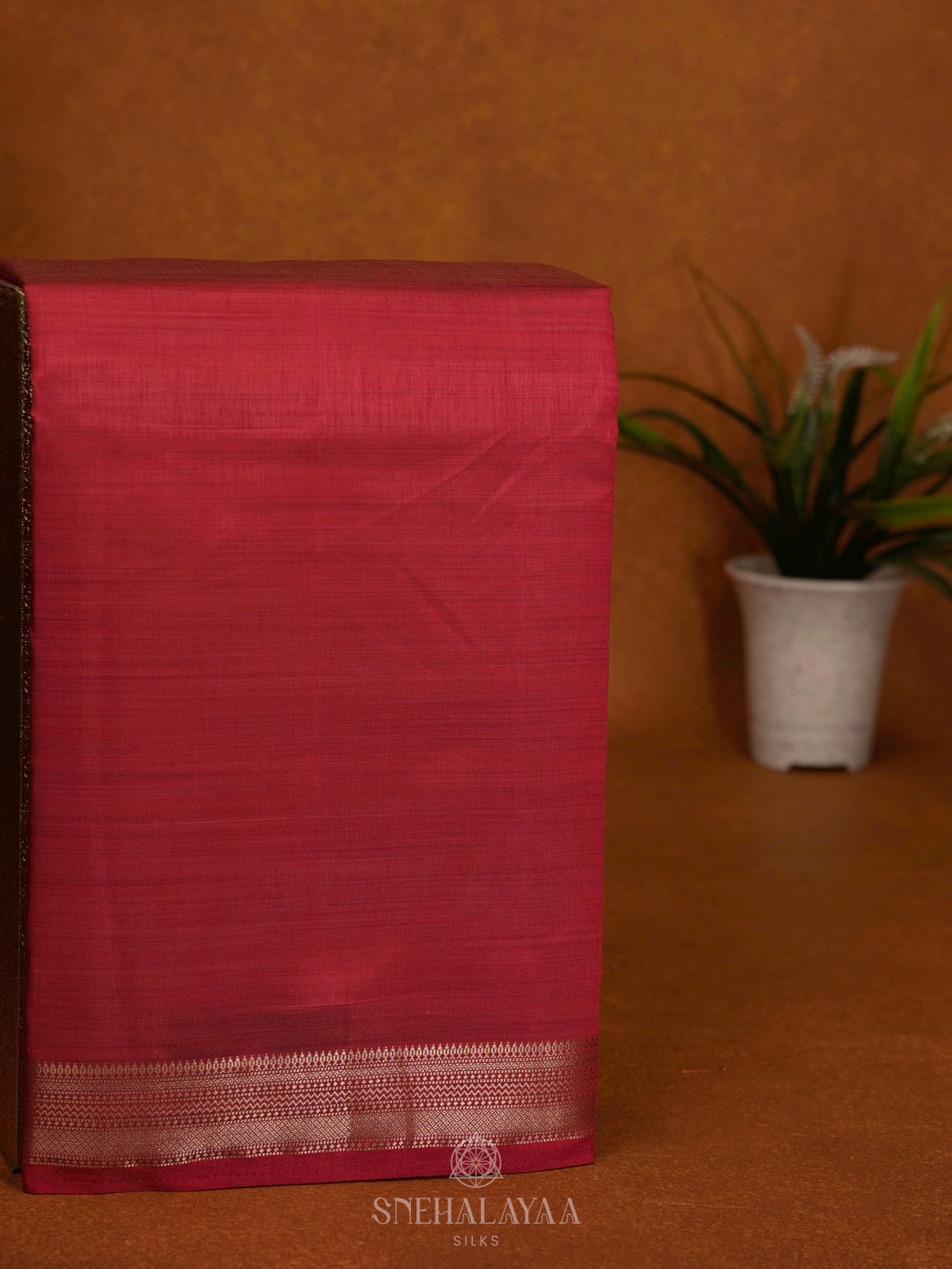 Maroon Raw Silk Saree