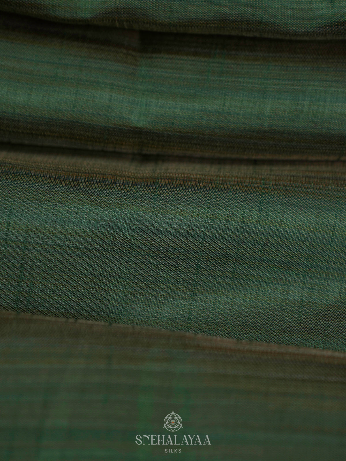 Forest Green Raw Silk Saree