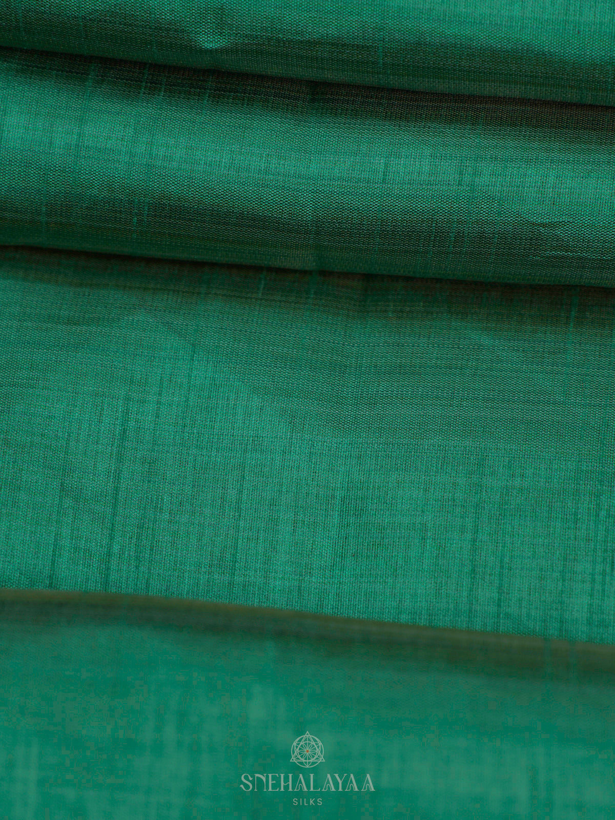 Forest Green Raw Silk Saree
