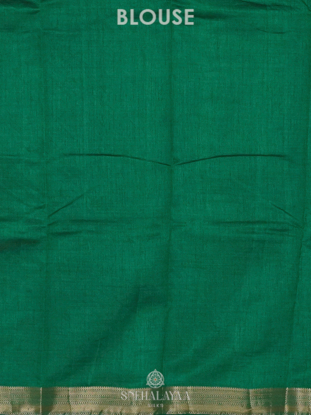 Forest Green Raw Silk Saree