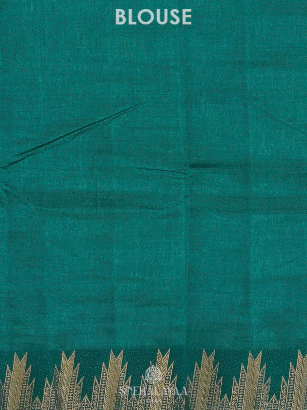 Teal Blue Raw Silk Saree
