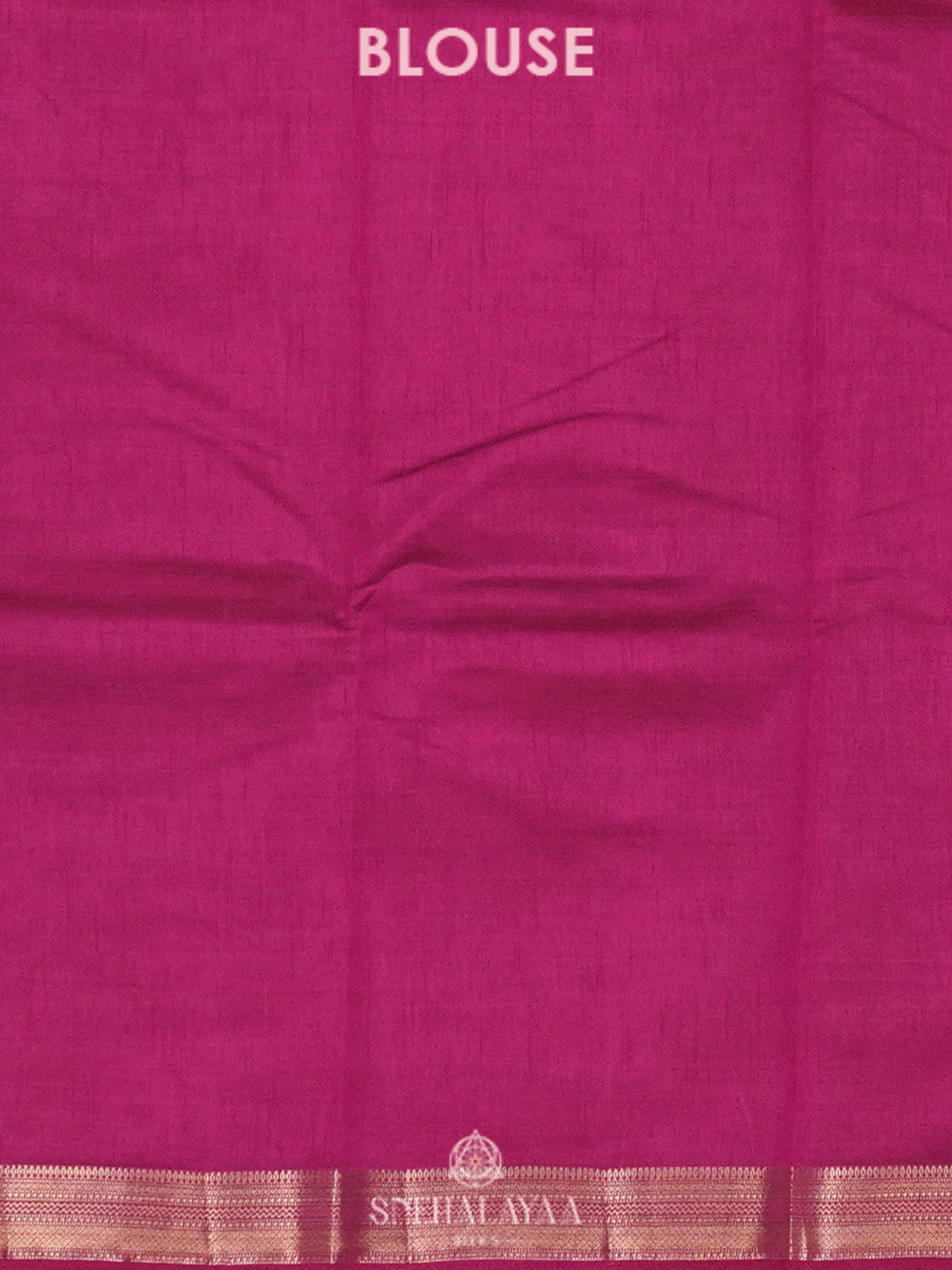 Magenta Pink Raw Silk Saree