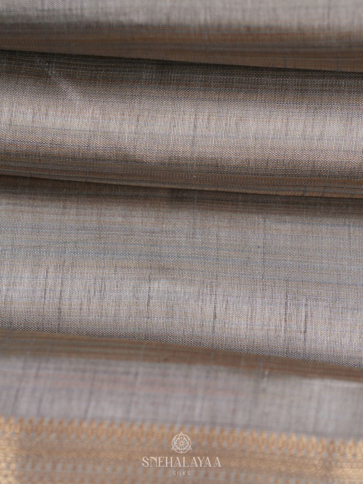 Grey Raw Silk Saree