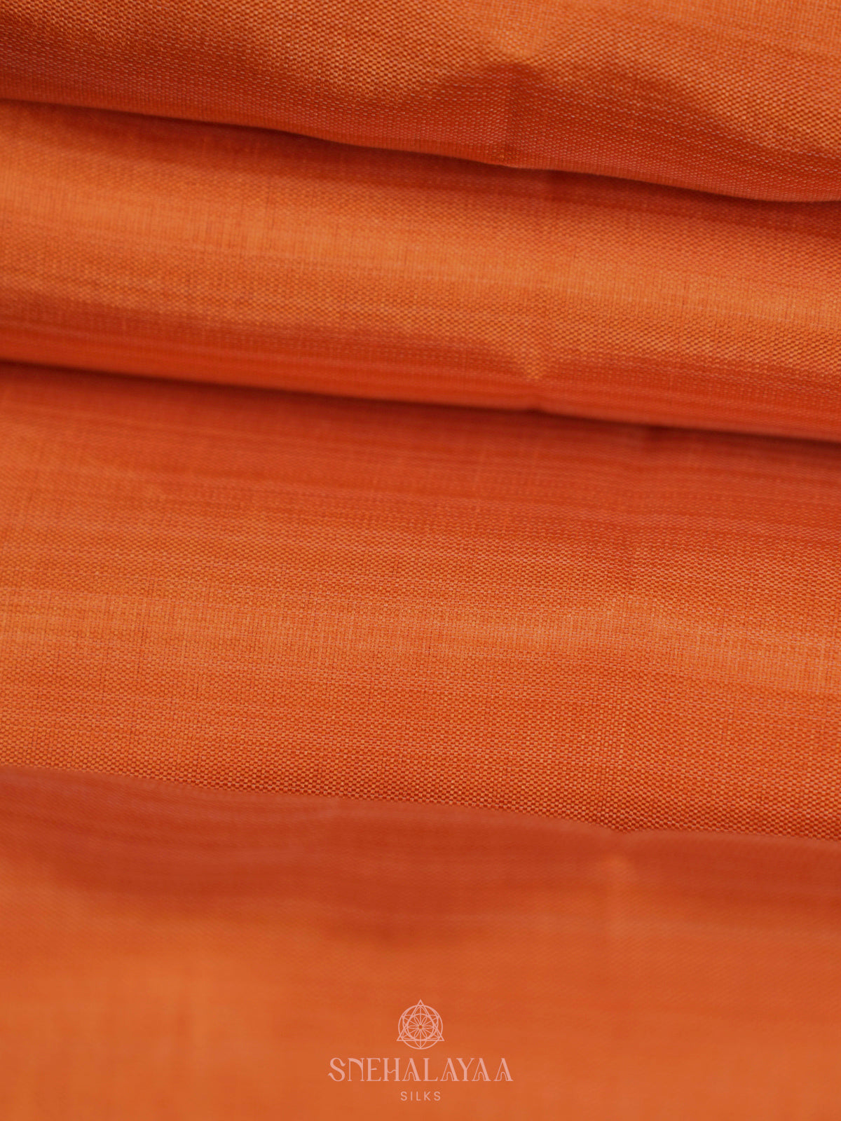 Orange Raw Silk Saree