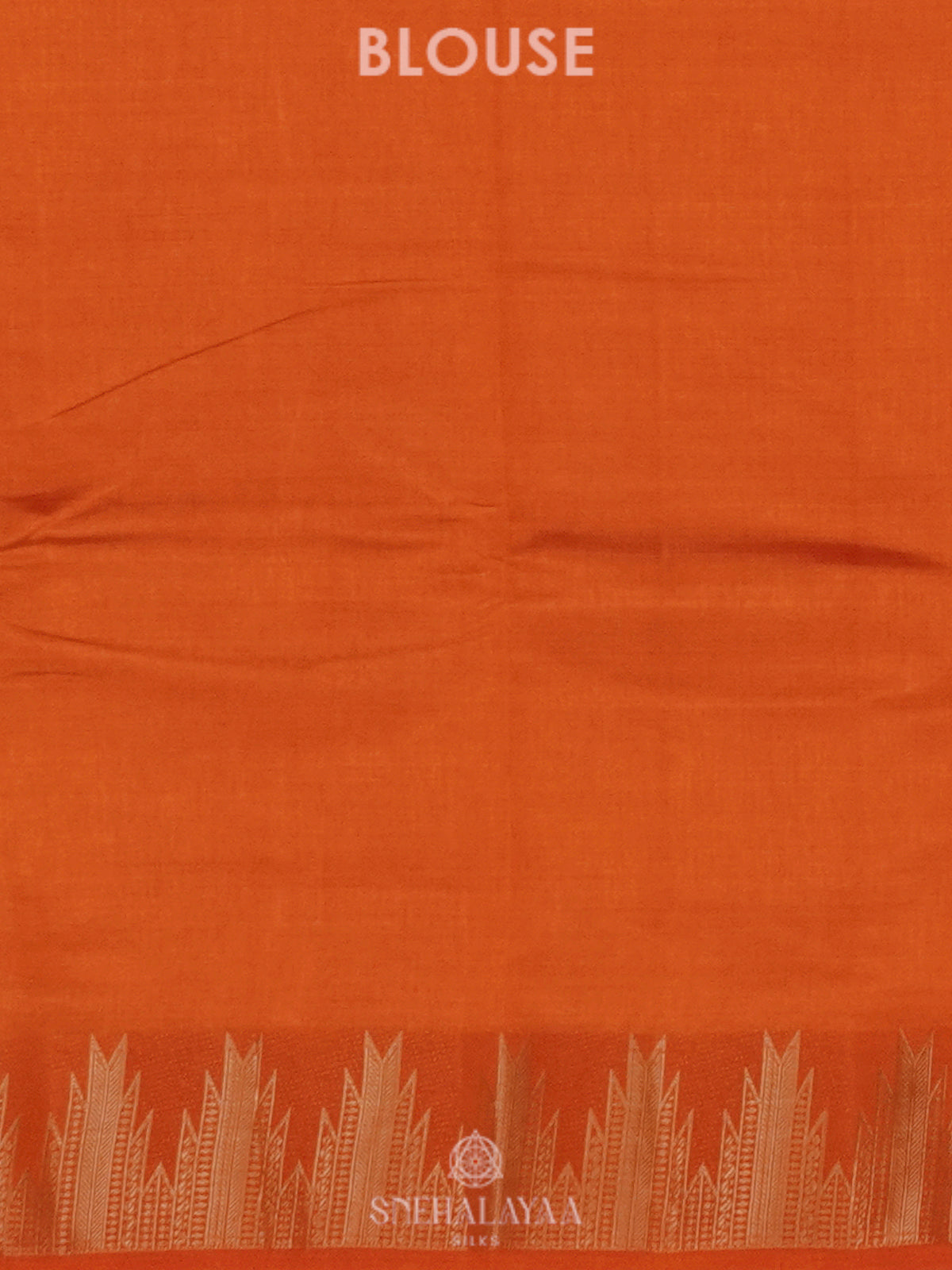 Orange Raw Silk Saree