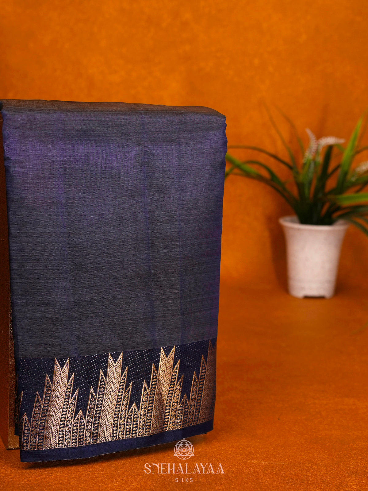 Purple Raw Silk Saree