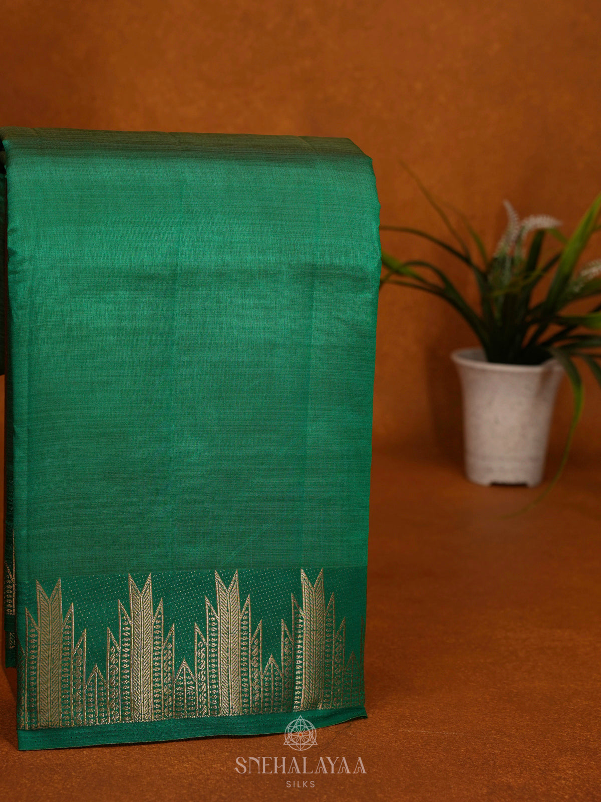 Green Raw Silk Saree