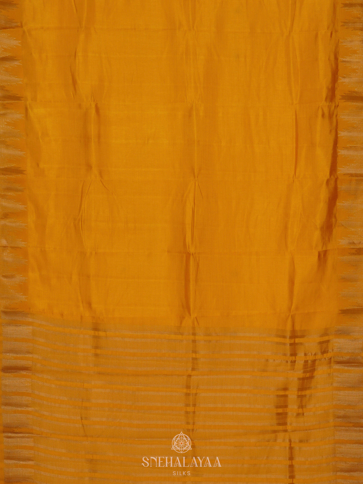 Mango Yellow Raw Silk Saree