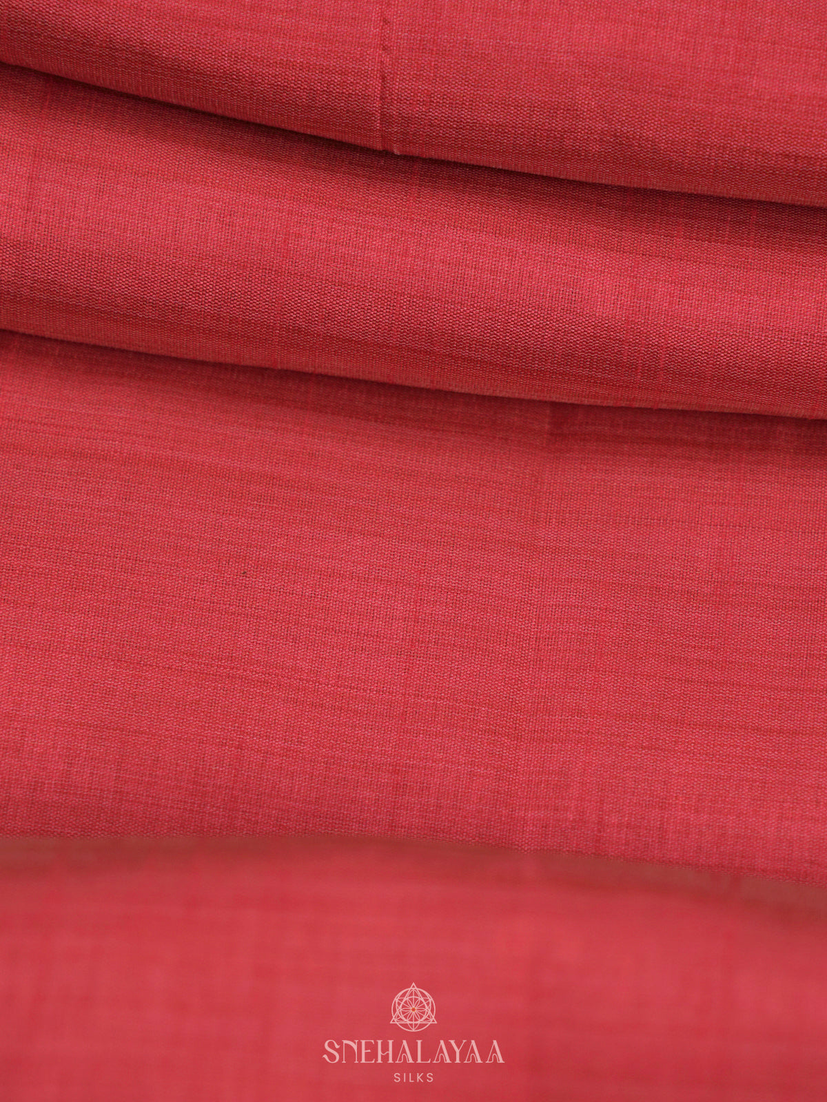 Ruby Red Raw Silk Saree