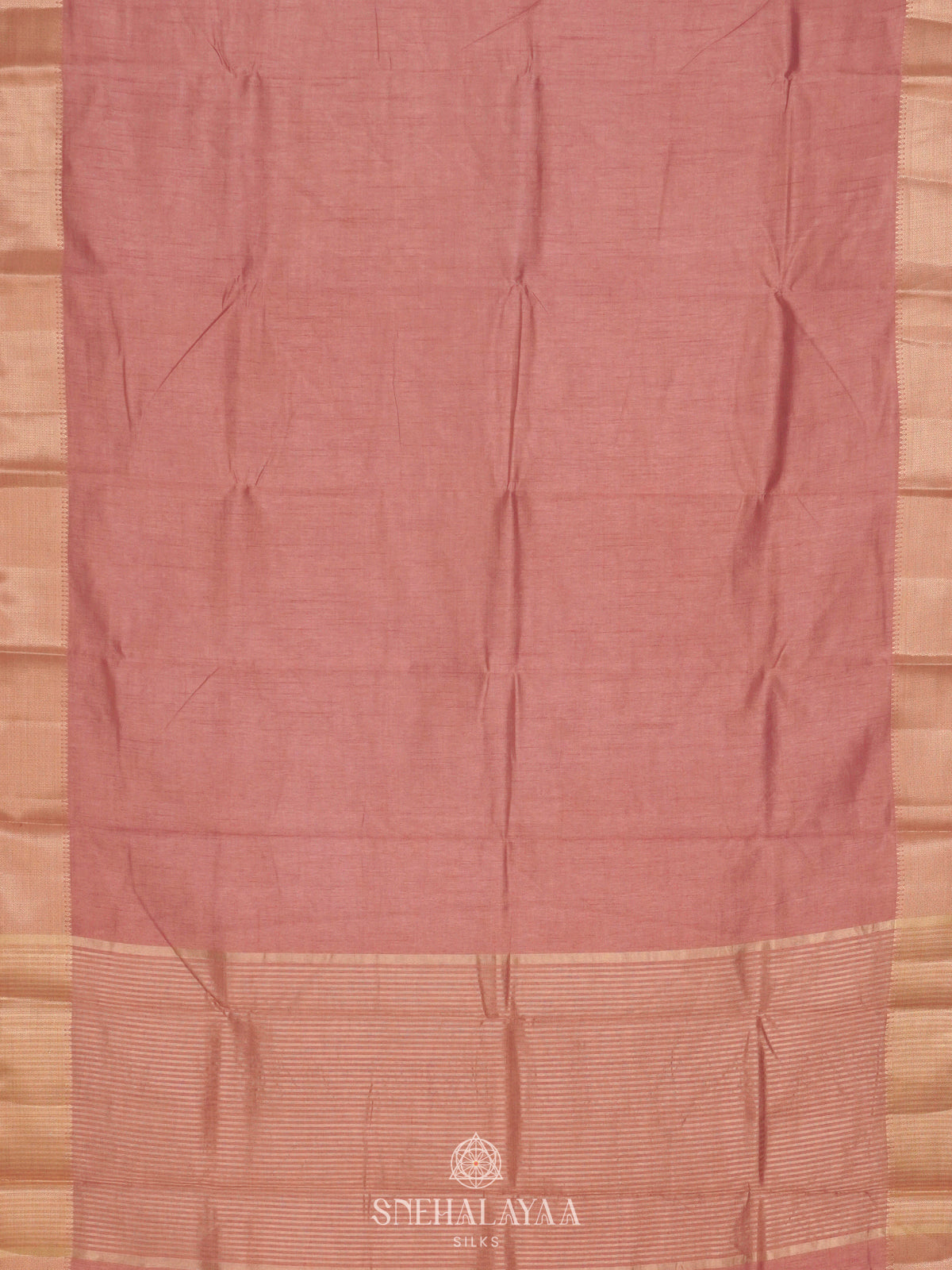 Mauve Pink Raw Silk Saree