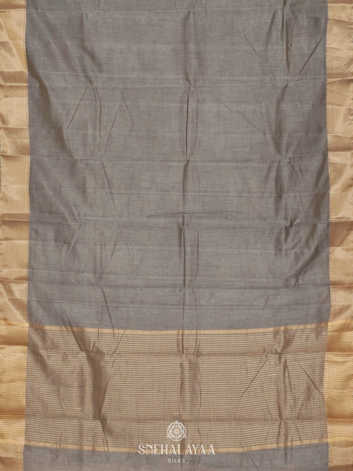 Grey Raw Silk Saree