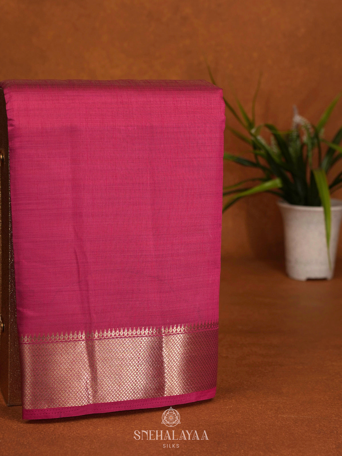 Pink Raw Silk Saree