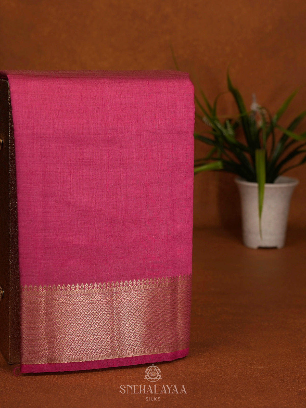 Pink Raw Silk Saree
