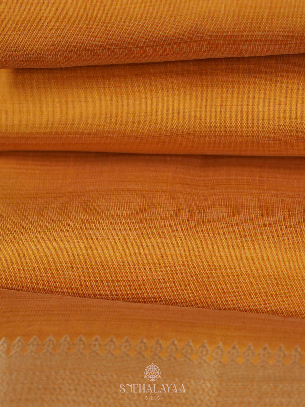 Orange Raw Silk Saree