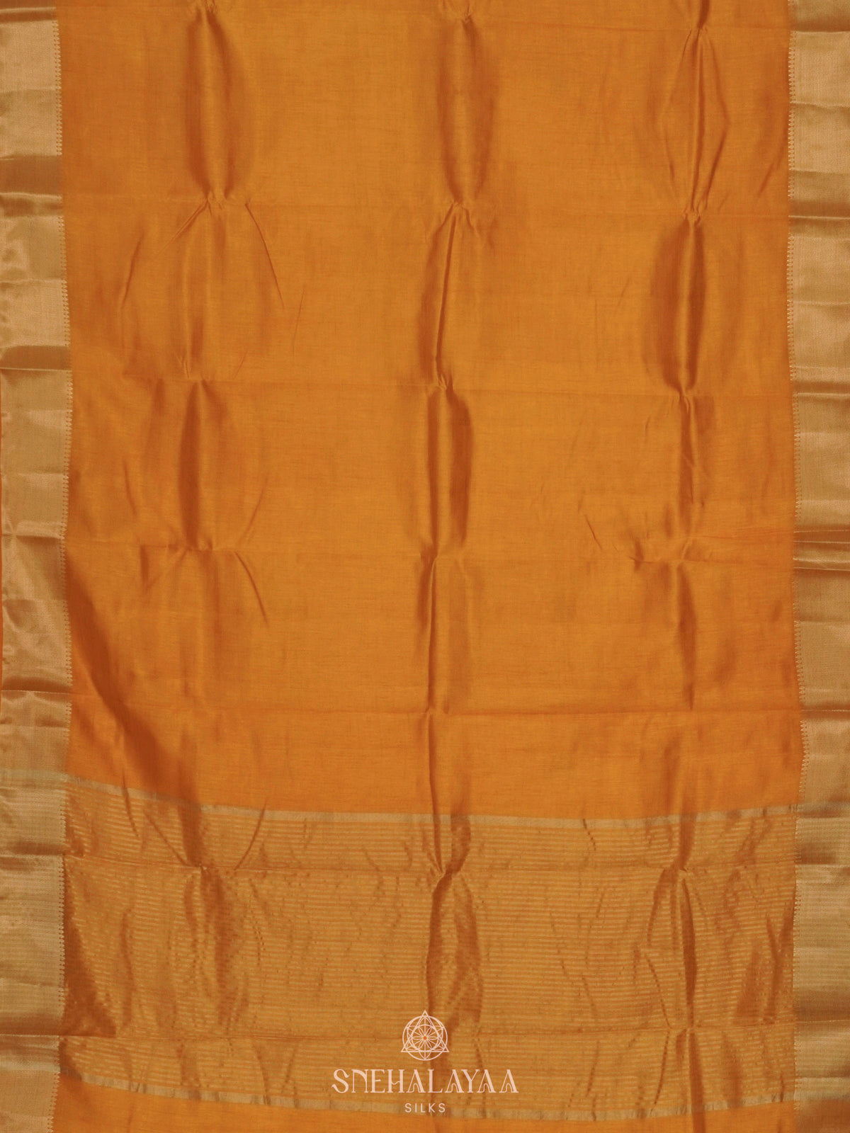 Orange Raw Silk Saree