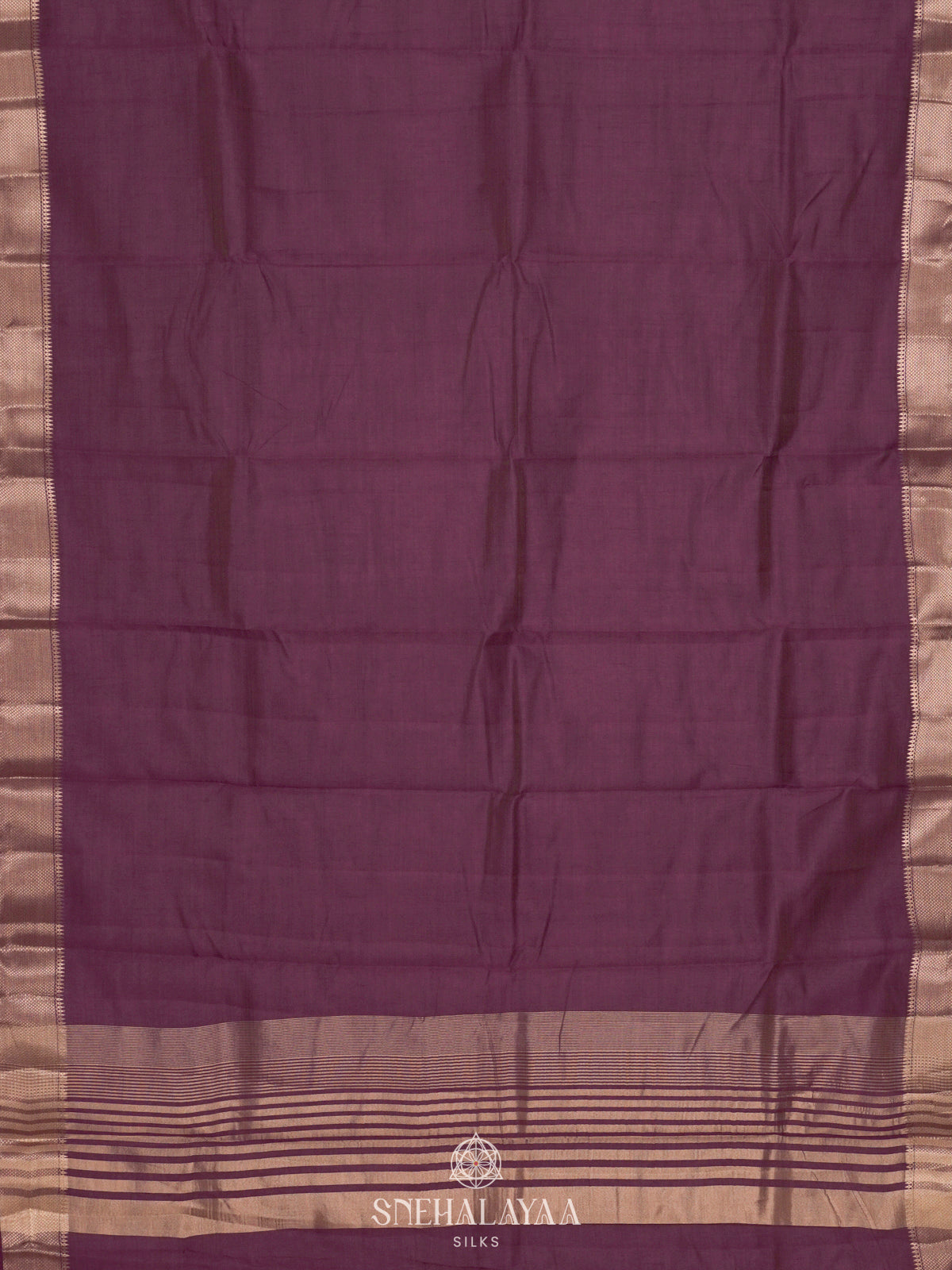 Wine Raw Silk Saree