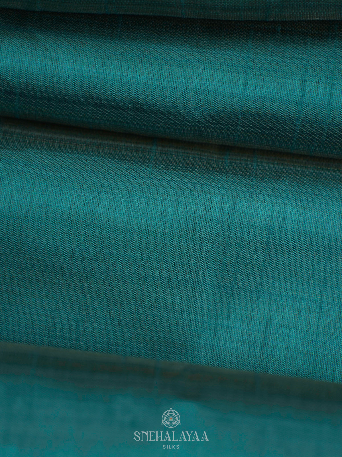 Teal Green Raw Silk Saree