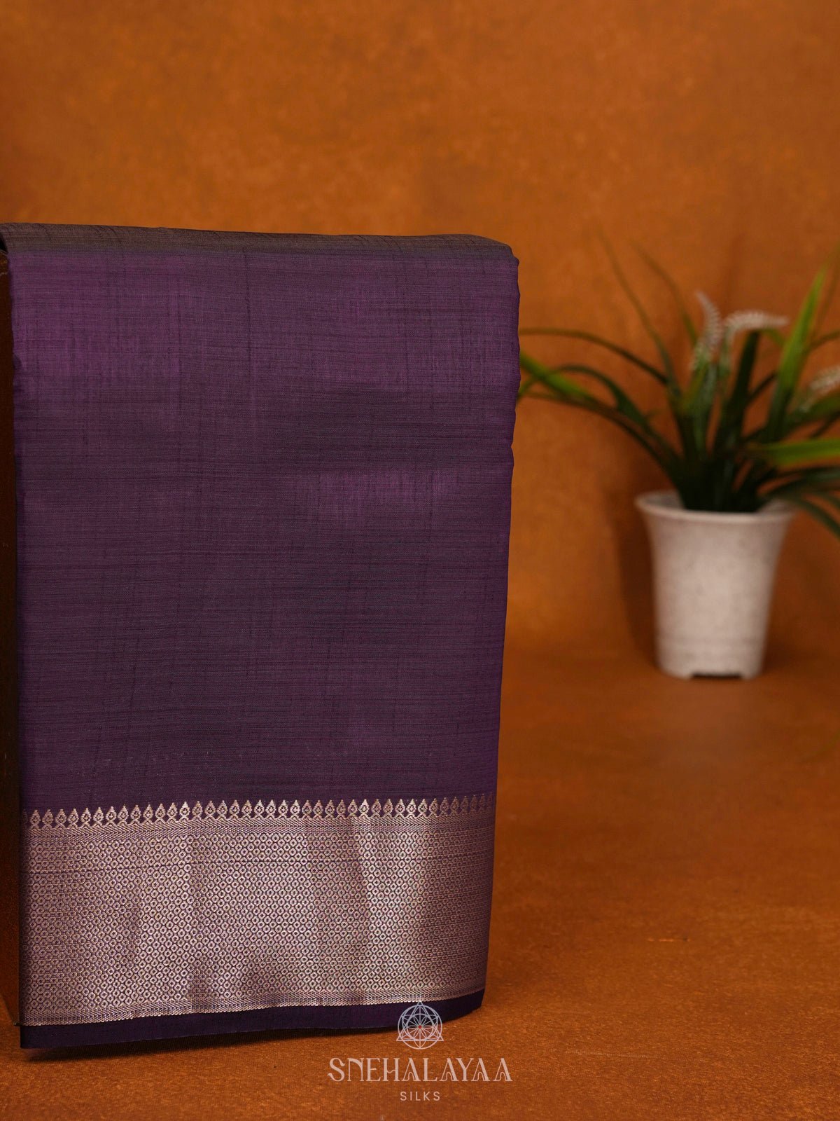 Purple Raw Silk Saree