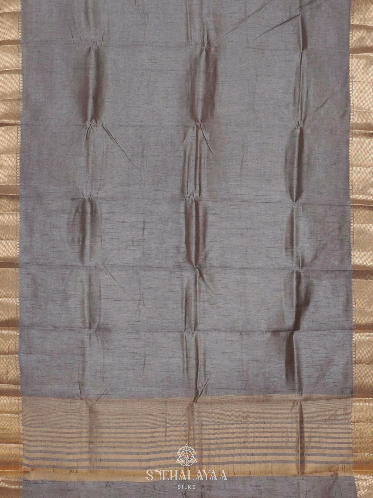 Grey Raw Silk Saree