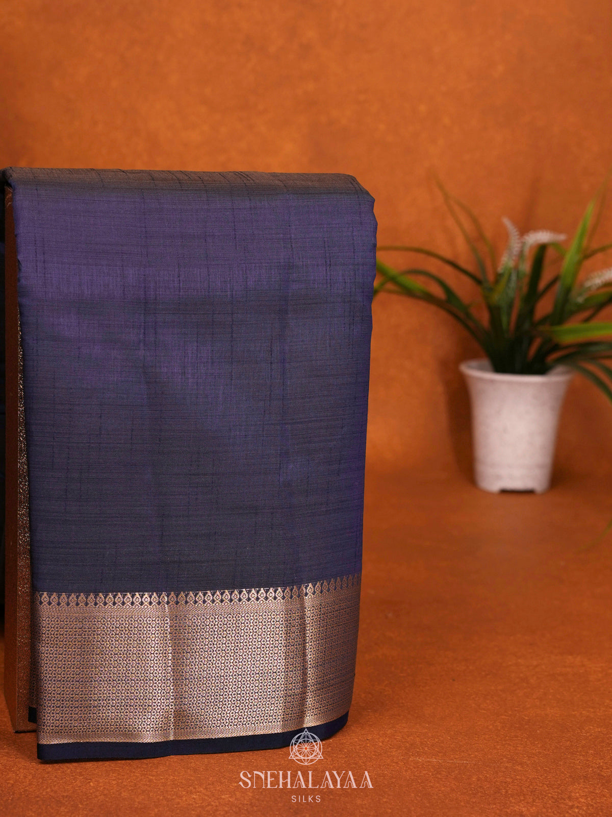 Purple Raw Silk Saree
