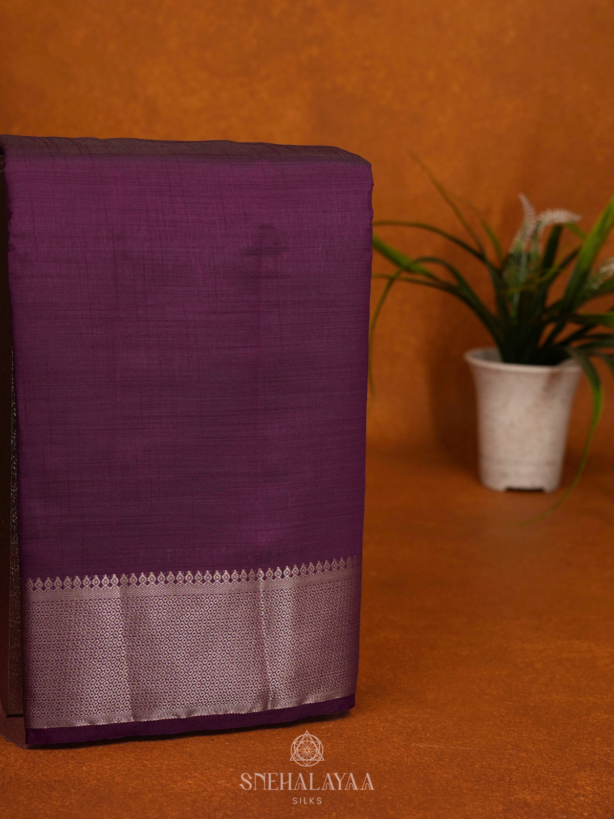 Purple Raw Silk Saree