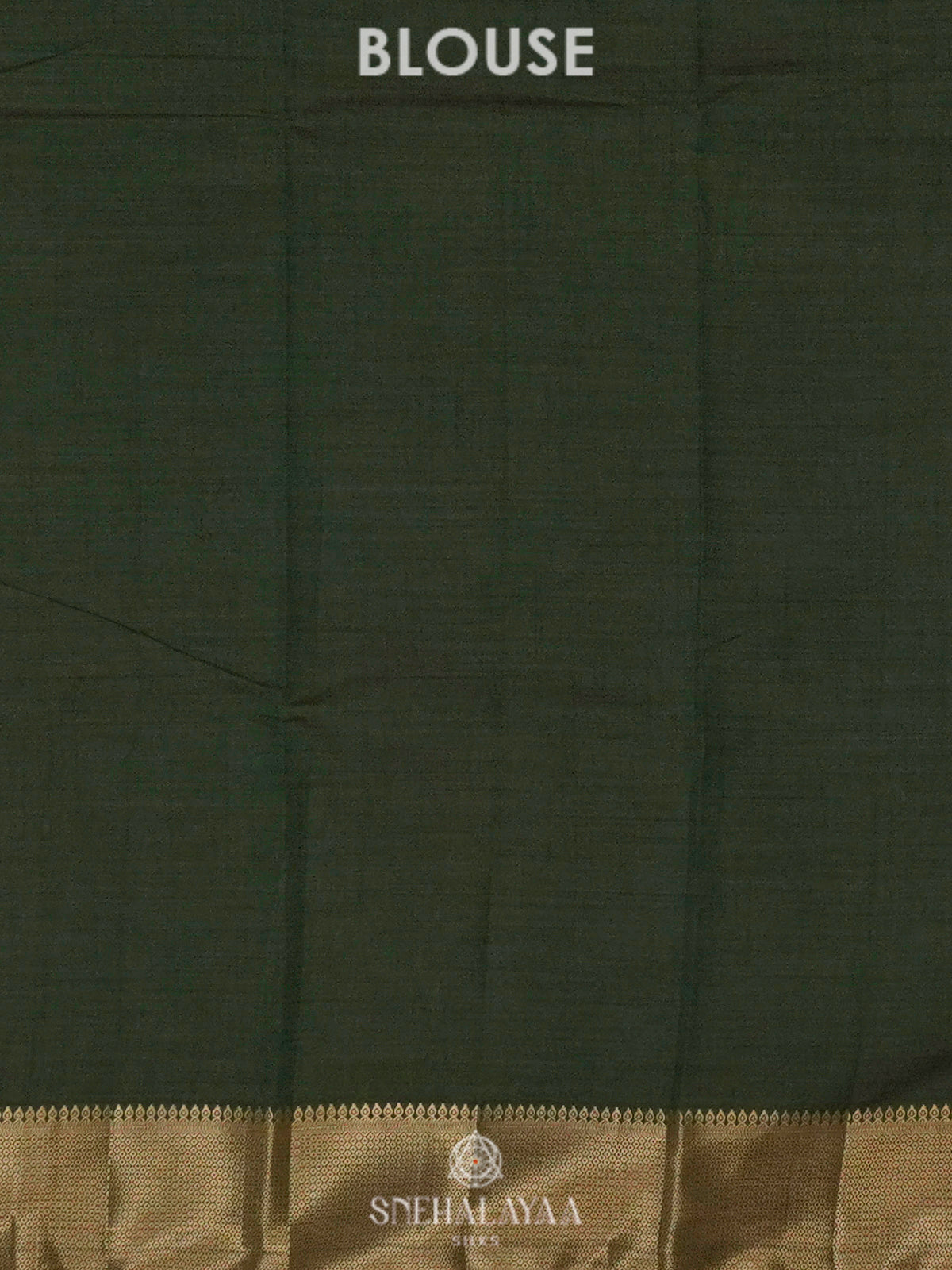 Forest Green Raw Silk Saree