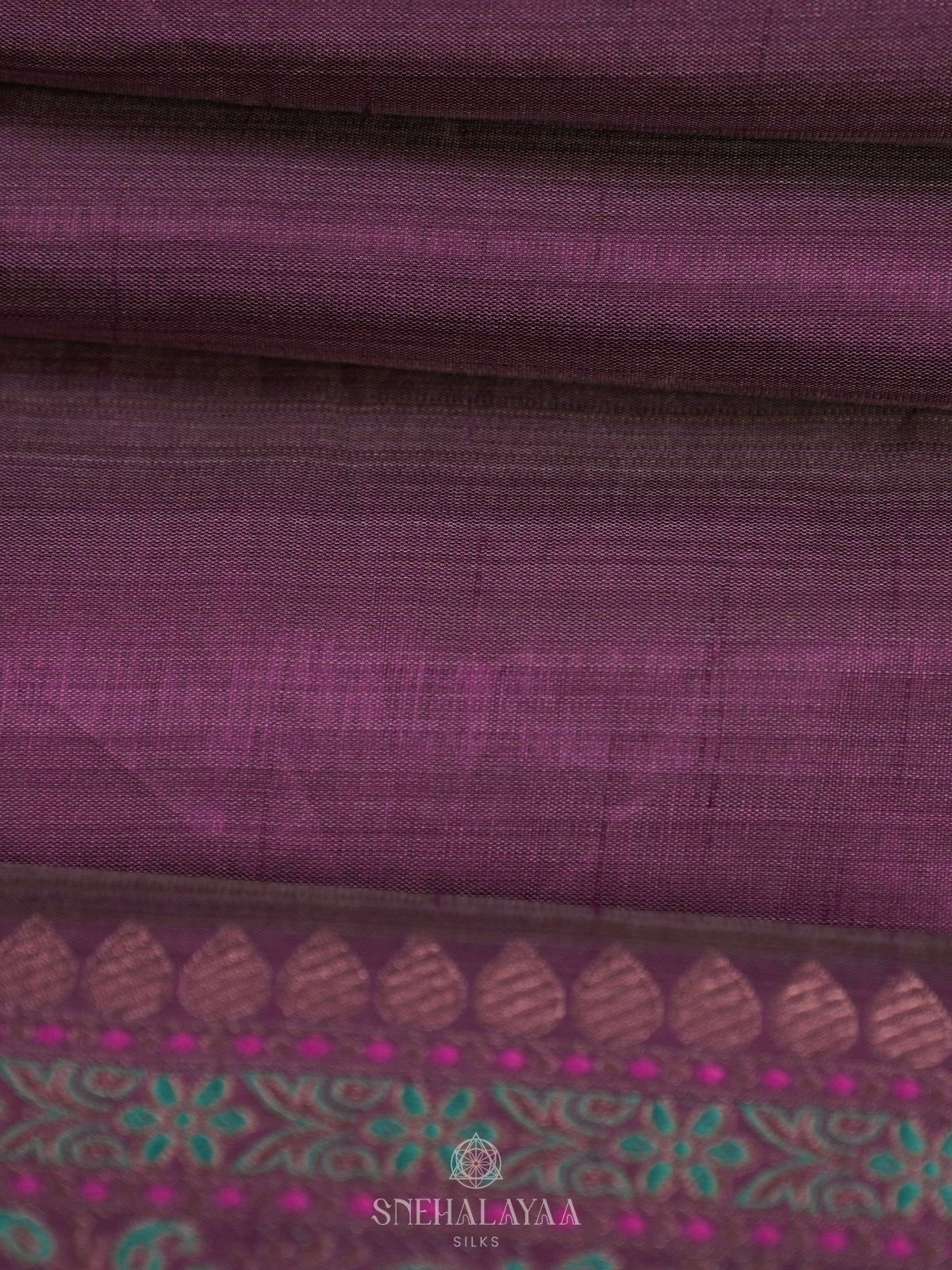 Purple Raw Silk Saree