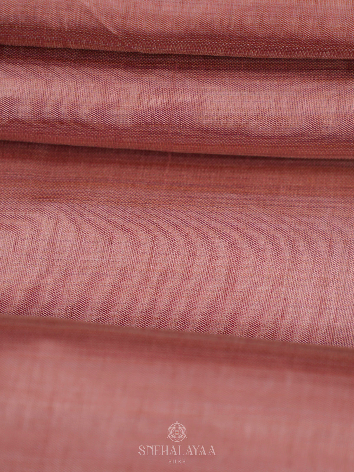 Peach Raw Silk Saree