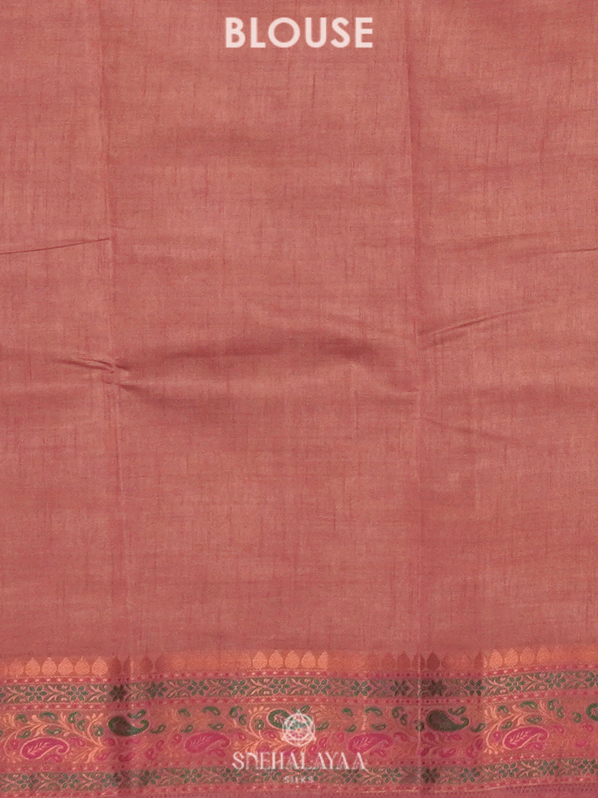 Peach Raw Silk Saree