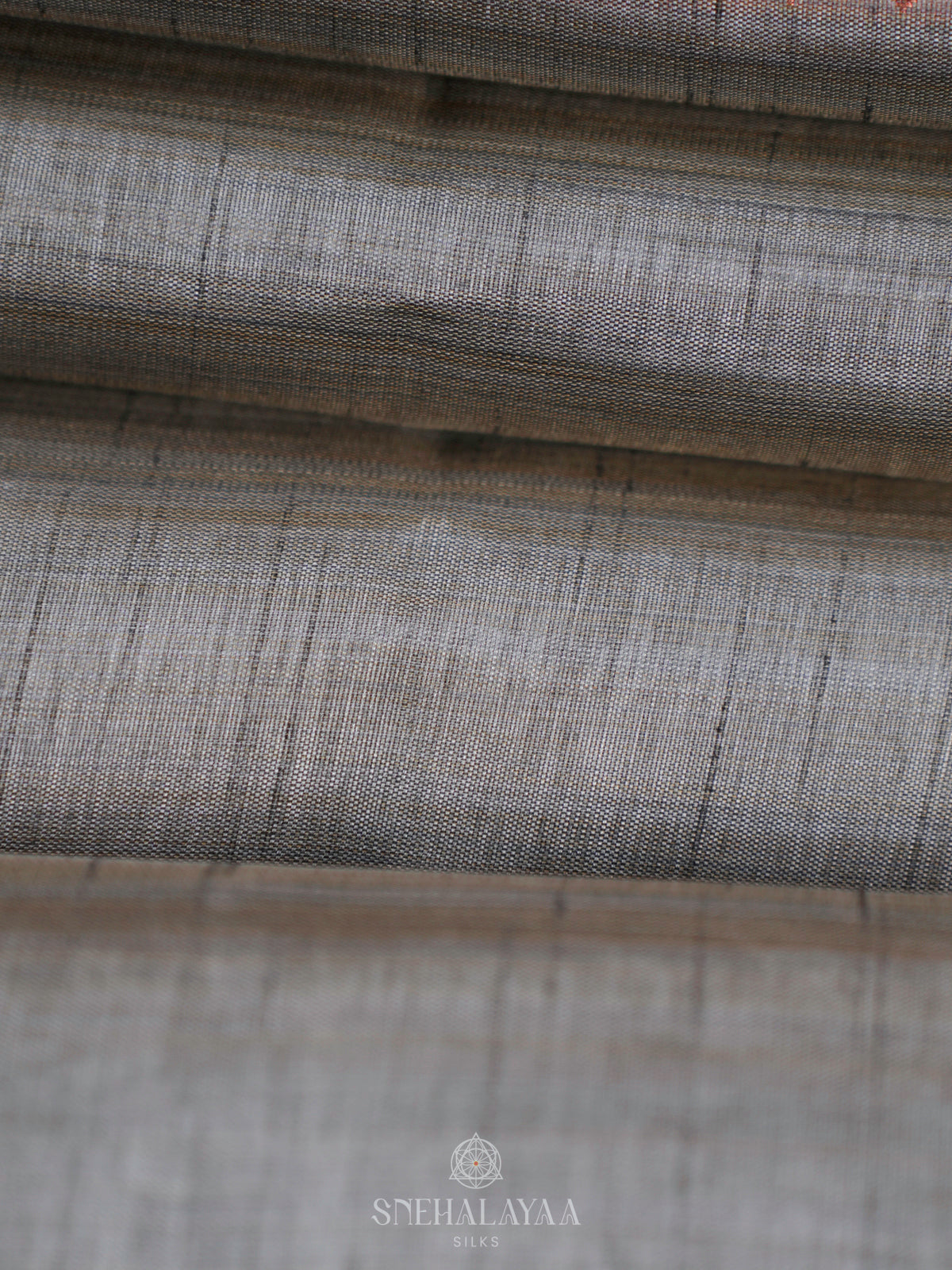 Grey Raw Silk Saree