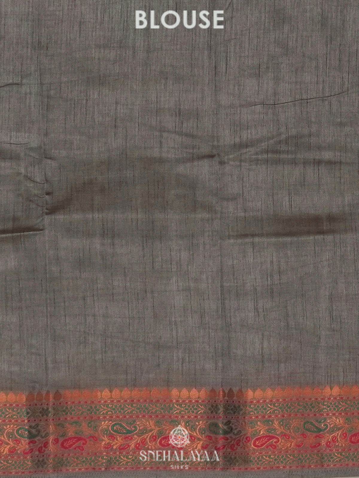 Grey Raw Silk Saree